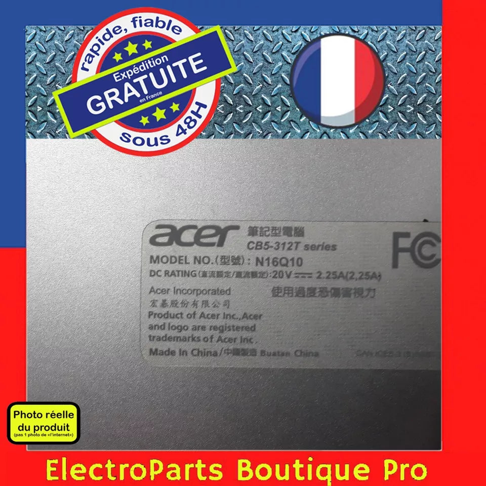 Plasturgie dessous de caisse (bottom case) pour PC portable ACER ChromeBook CB5-312T-K9F6
