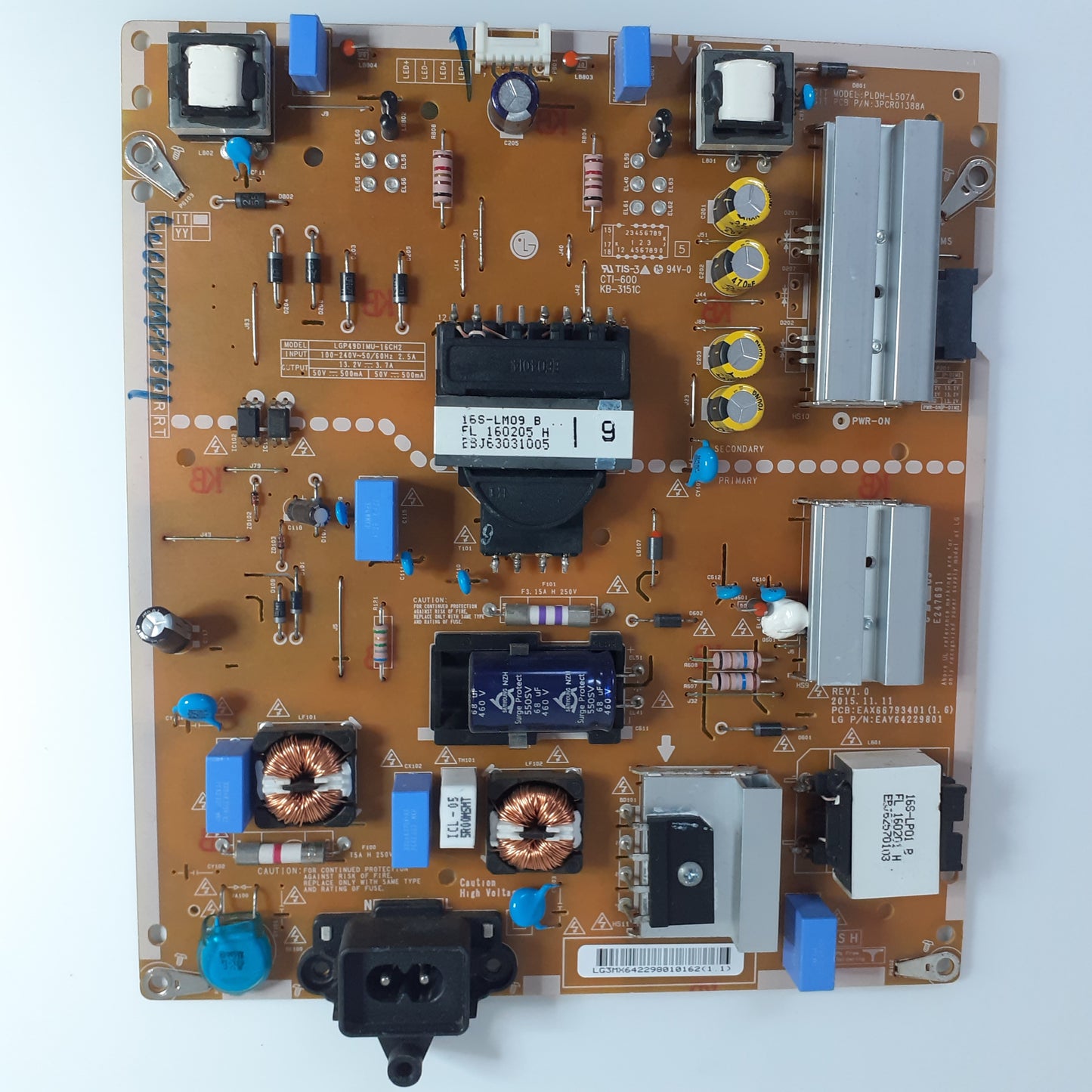 CARTE D'ALIMENTATION EAY64229801 / EAX66793401 pour Télé LG 49UH6500
