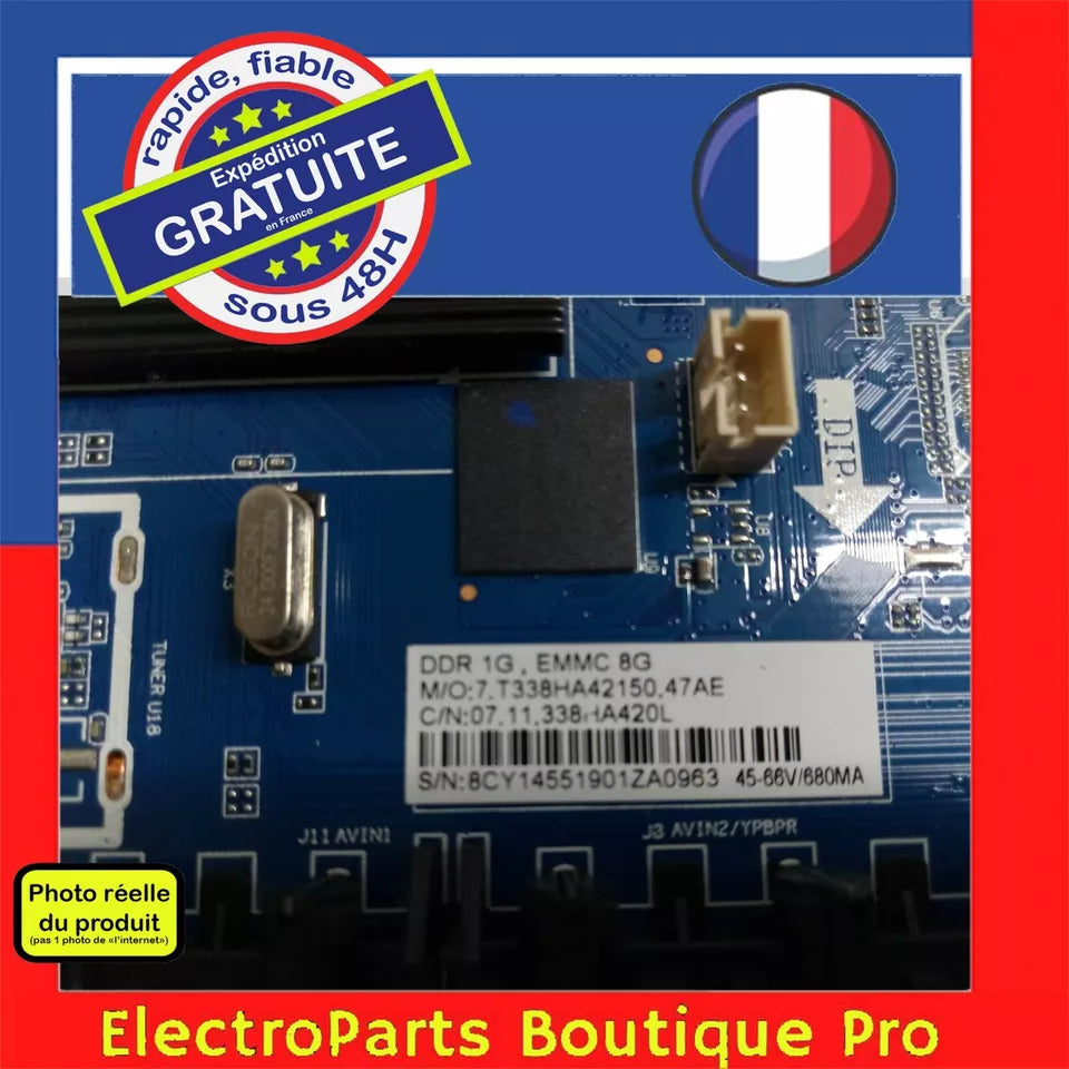 Carte principale CV338H-A42 pour télé BERKLAYS BTV550YSM