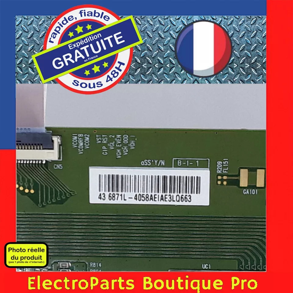 Carte T-CON LG 6870C-0568A pour télé SONY KD-43X8309C