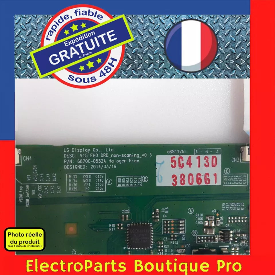 Carte T-CON 6870C-0532A pour télé LG 43LH5100