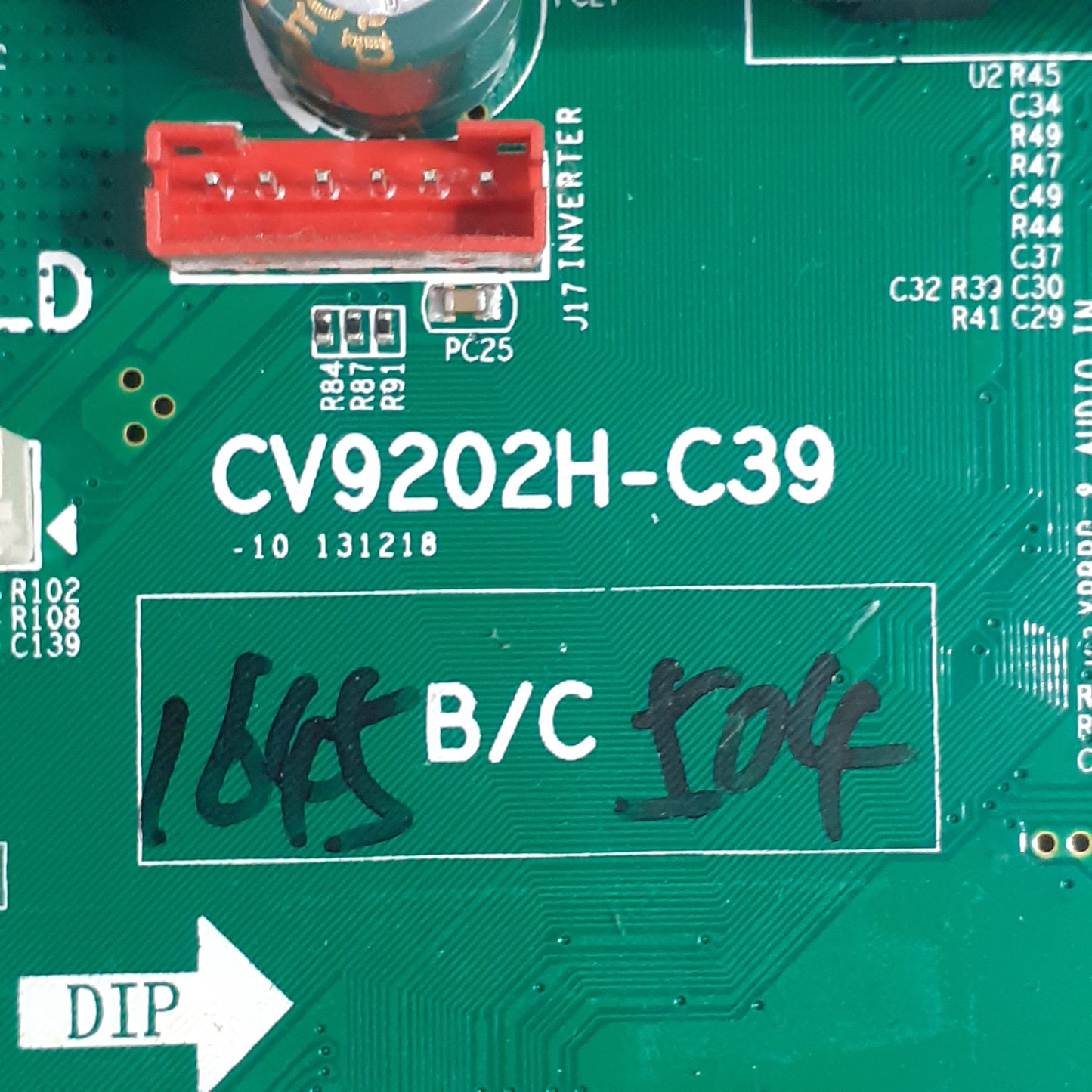 CARTE PRINCIPALE CV9202H-C39-10-K003 / BJM1-C9202-6T6G pour Télé VIEW-TECH VT-40L