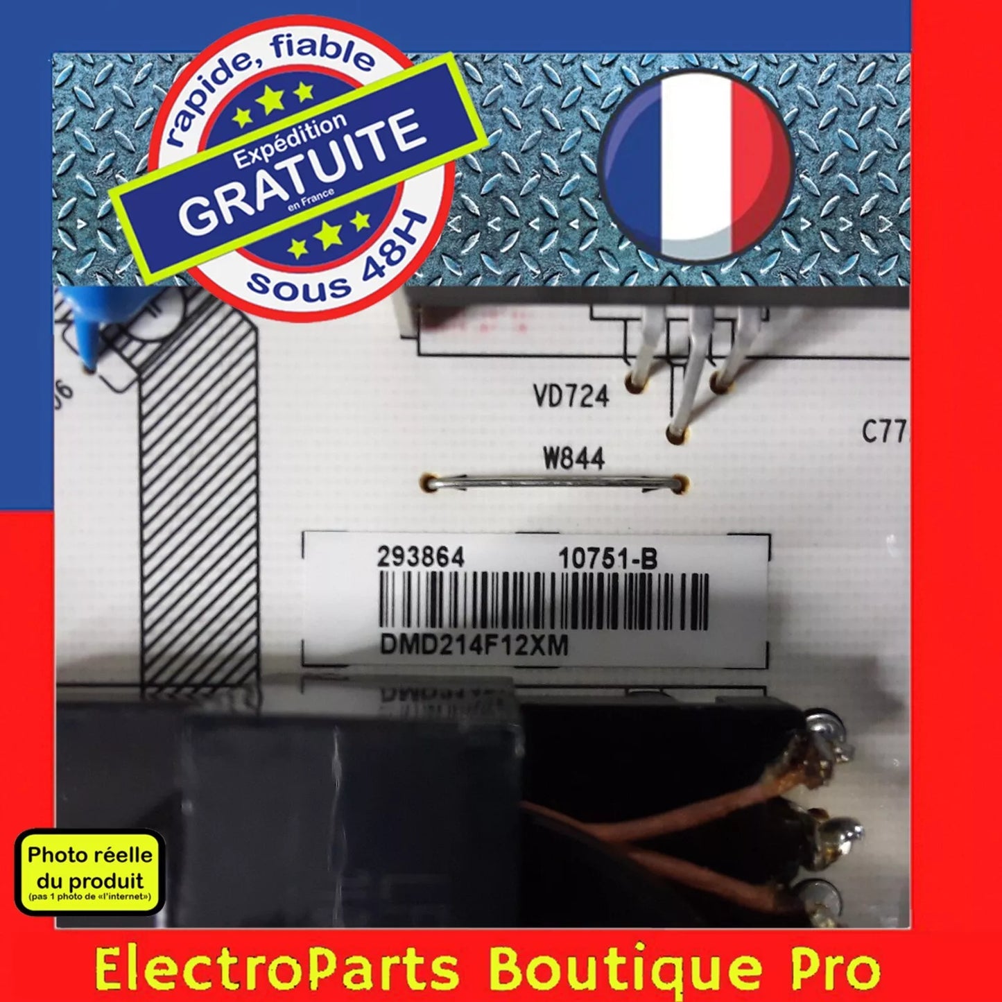 Carte d'alimentation RSAG7.820.10751/ROH pour télé HISENSE 55U8GQ