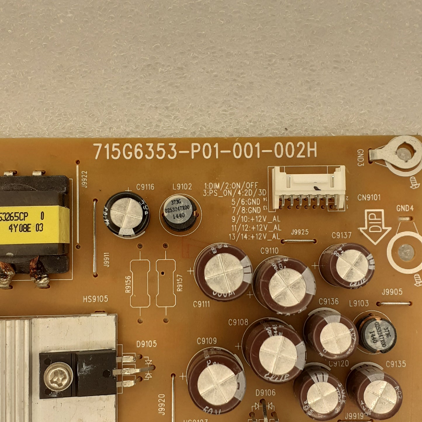 CARTE D'ALIMENTATION (X)PLTVDP331XAU1 / 715G6353-P01-001-002H pour Télé PHILIPS 40PFH4319