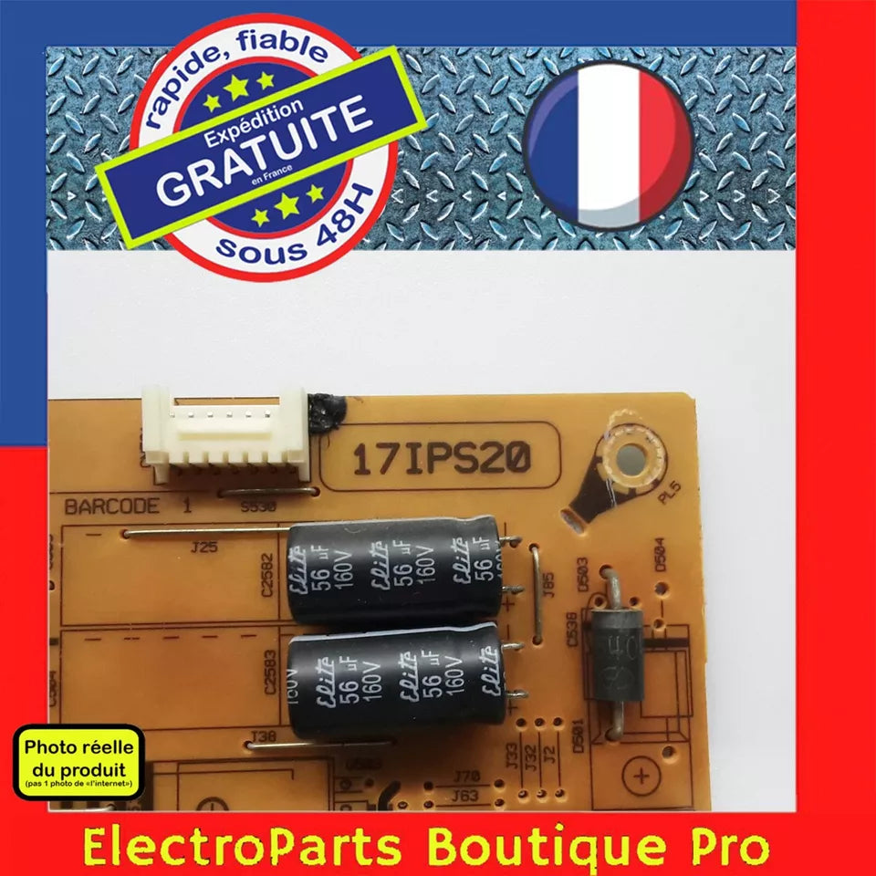 Carte d'alimentation VETEL 17IPS20 2334115 pour télé HAIER LEU55V300S