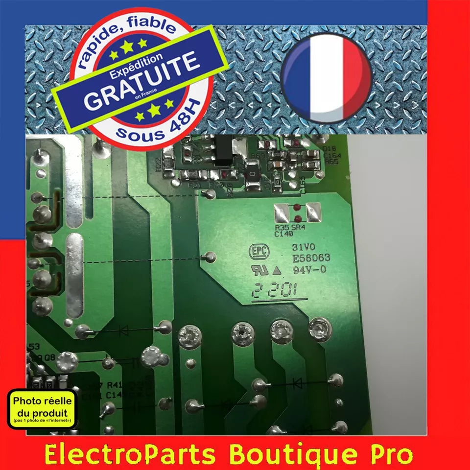 Carte d'alimentation VESTEL 17IPS72P 23623614 pour télé PANASONIC TX-43LX650E