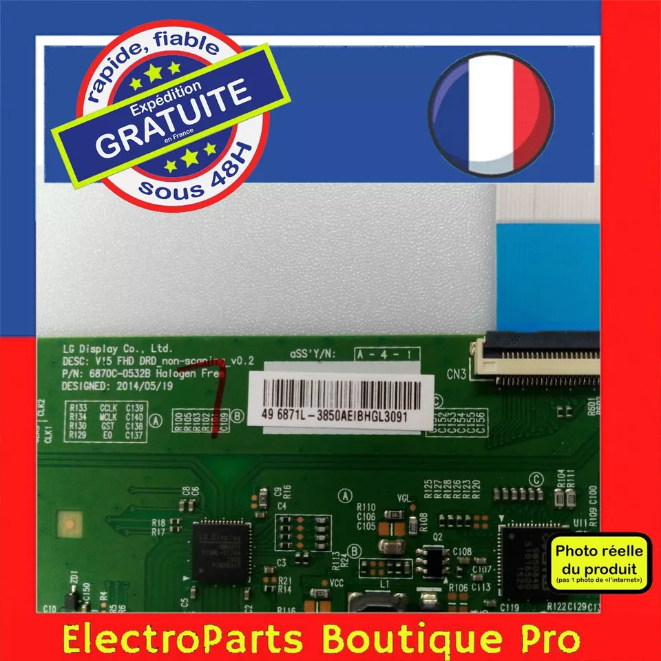 Carte T-CON LG 6870C-0532B pour télé HAIER LDF48V100