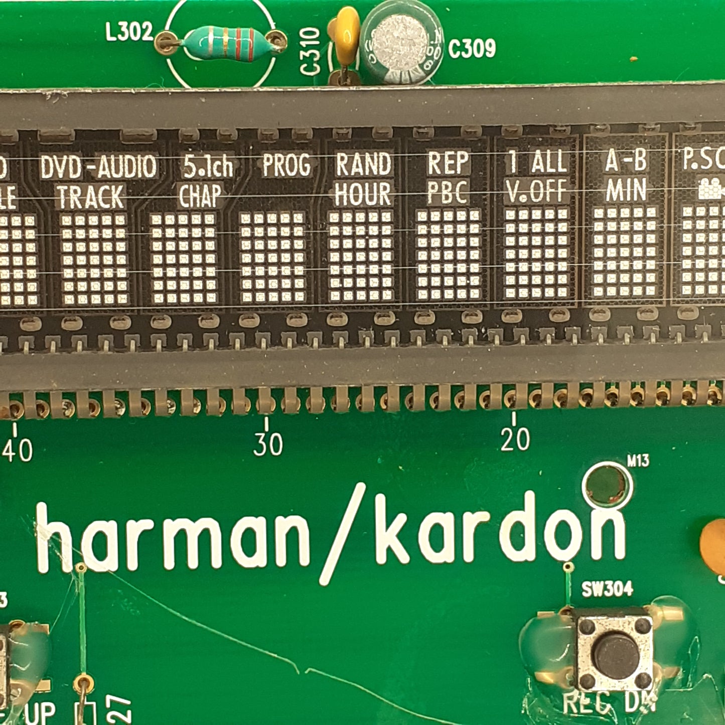 CARTE DE COMMANDE MCU_VFD / 4897-150230E001 REV.F pour ampli HARMAN KARDON HK 970