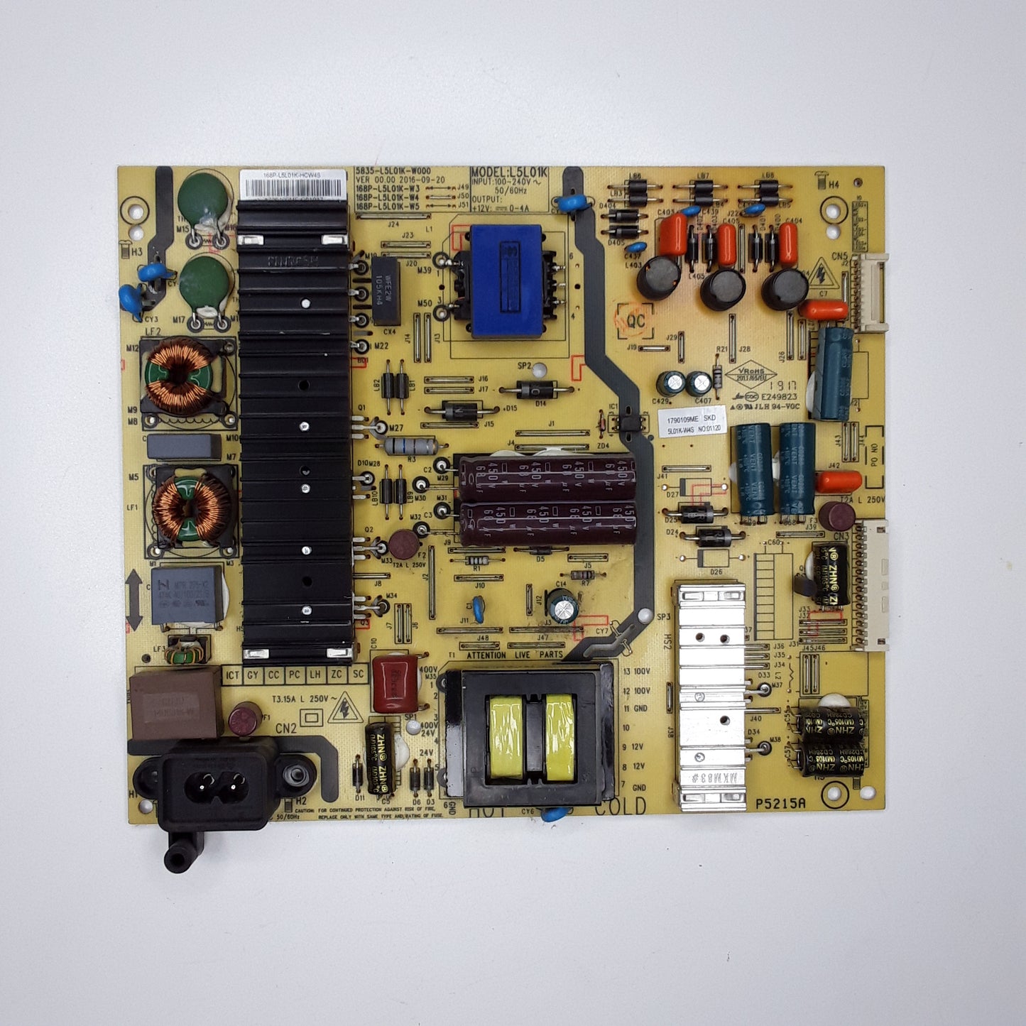 CARTE D'ALIMENTATION 168-L5L01K-HCW4S pour télé JVC LT-55HW97U