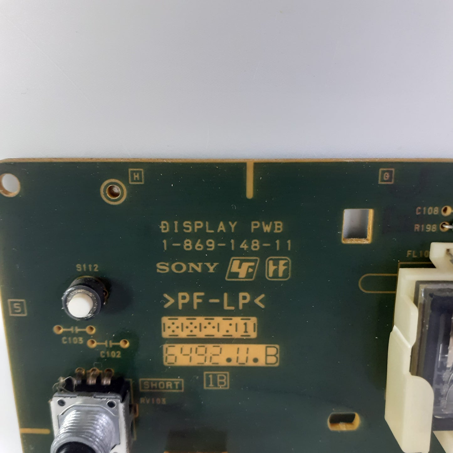 CARTE DE COMMANDE avec écran afficheur 1-726-980-14 pour ampli SONY STR-DG700