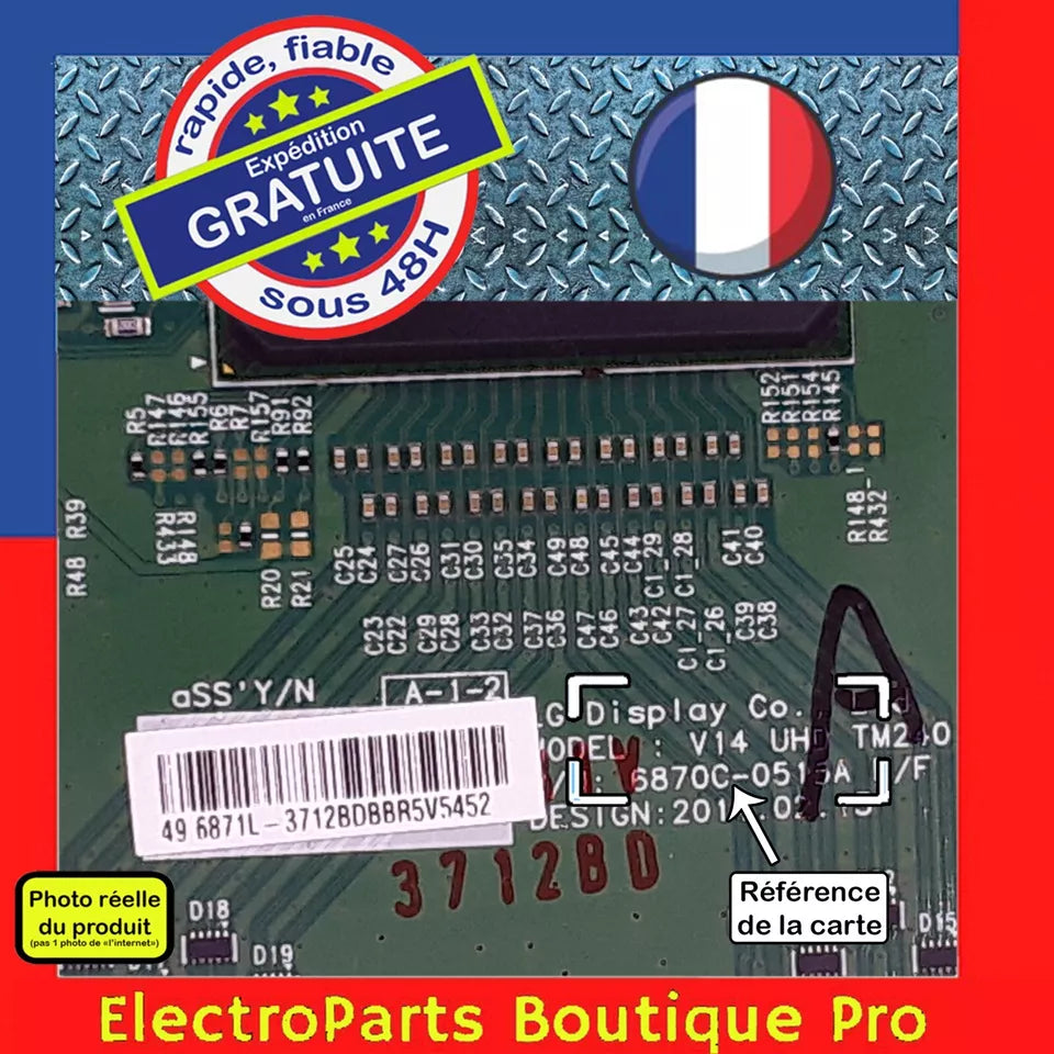 Carte T-CON LG 6870C-0515A pour télé SONY KD-49X8505B