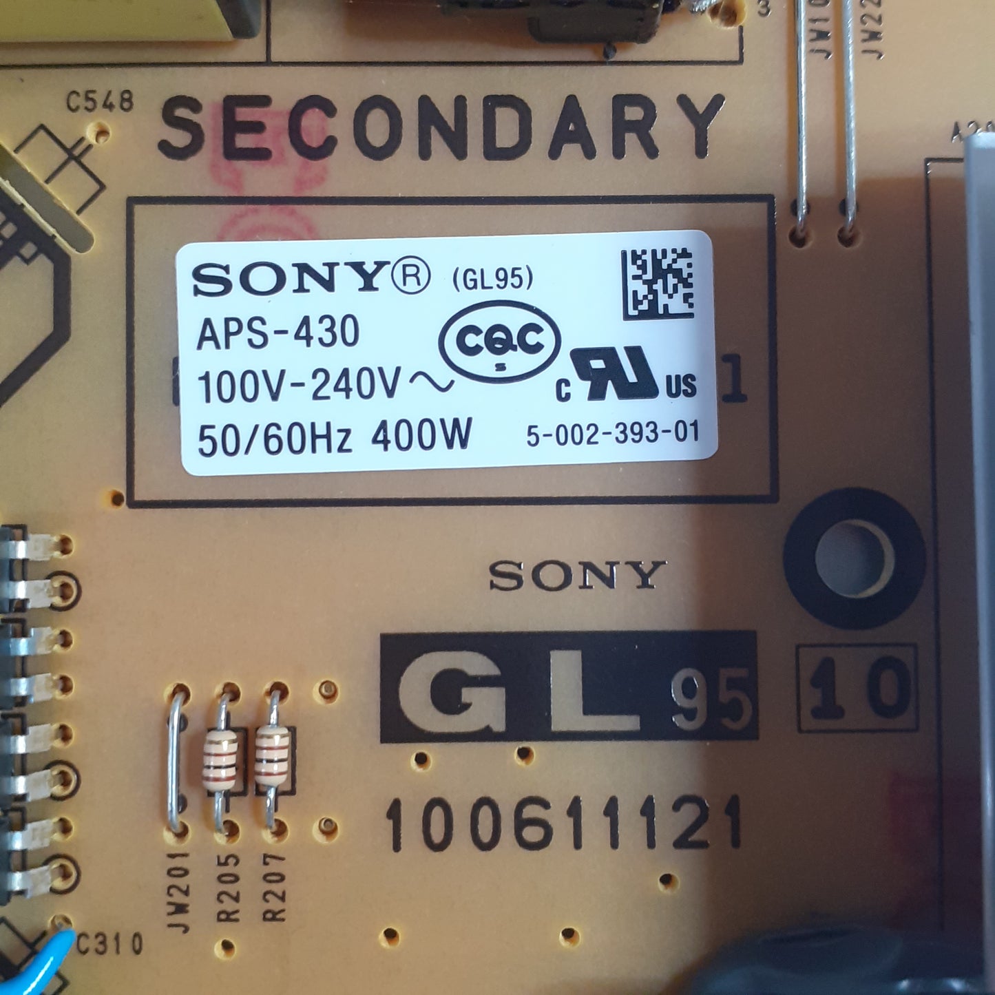 CARTE D'ALIMENTATION 100139021 pour Télé SONY  KD-65X7056