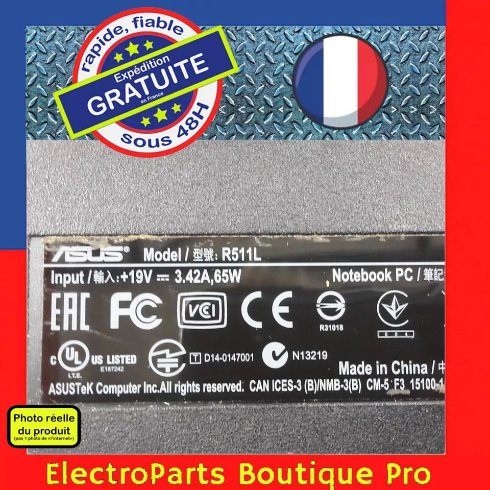 Plasturgie dessous de caisse (bottom case) pour PC portable ASUS R511 R511L