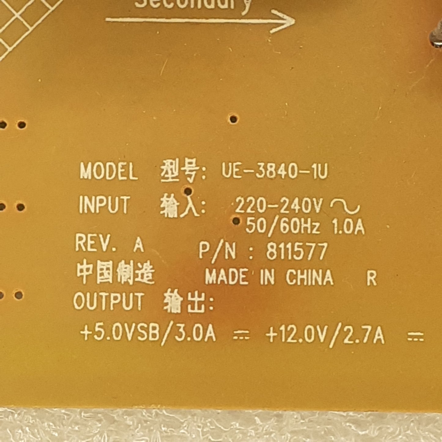 CARTE D'ALIMENTATION G430CX98 REV:01 / UE-3840-1U pour Télé TOSHIBA