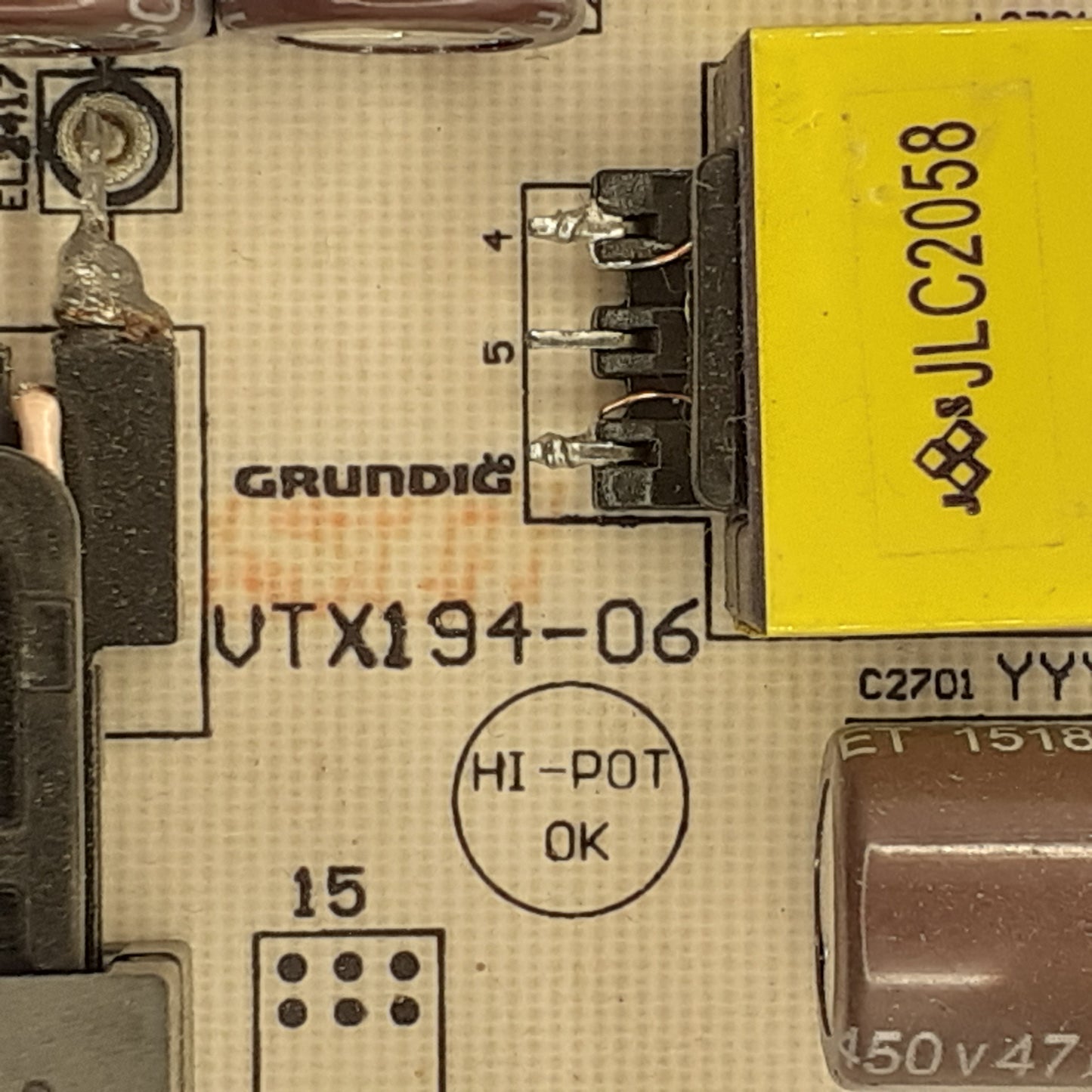 CARTE D'ALIMENTATION VTX140 / VTX194-06 pour Télé GRUNDIG 65 VLE 6531 BL