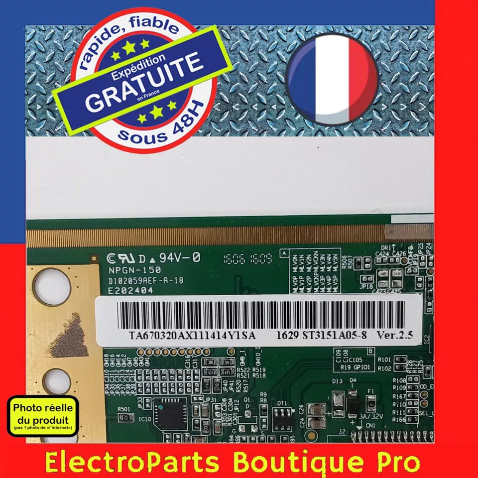 Carte T-CON PT320AT02-5-XR-1 pour télé HISENSE 32A55600