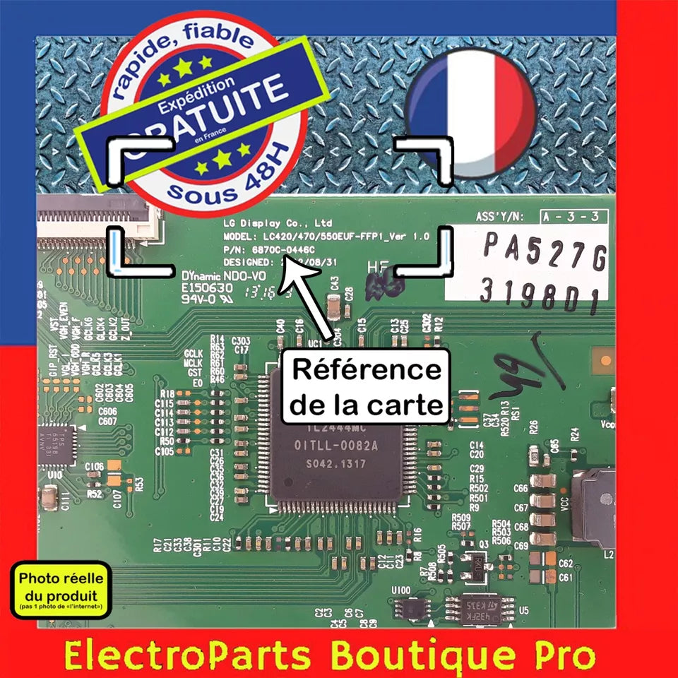 Carte T-CON LG 6870C-0446C pour télé SONY KDL-55W805A