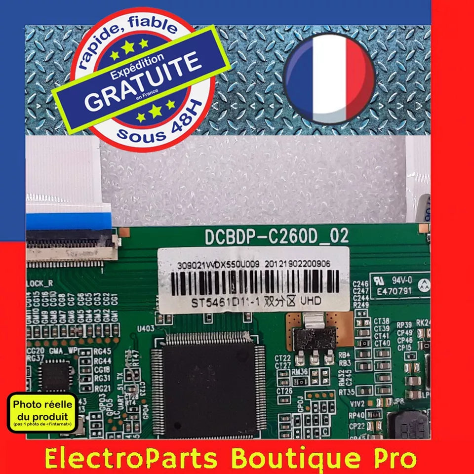 Carte T-CON DCBDP-C260D_02 pour télé SMART-TECH SMT55F30UC2M1B1