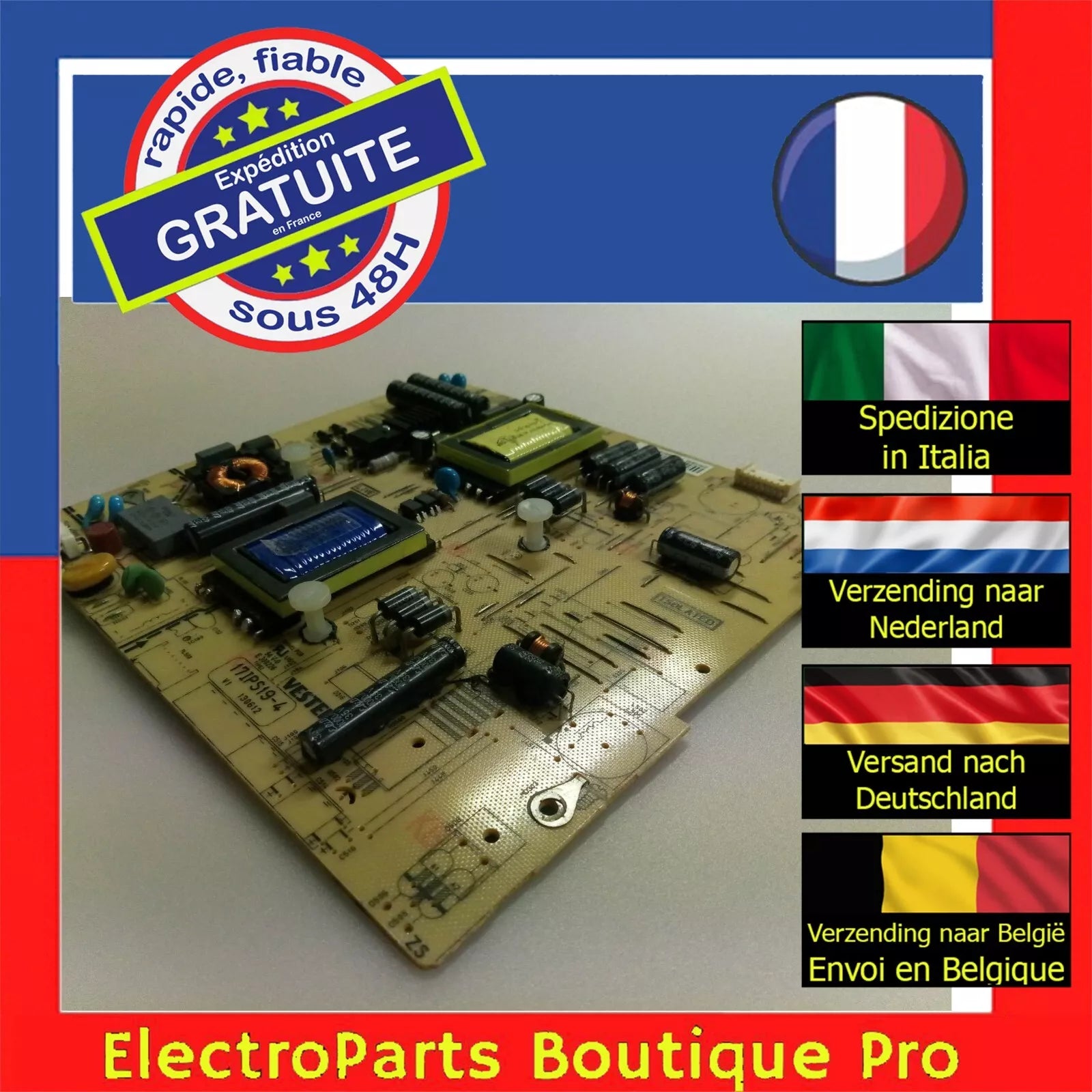 Carte d'alimentation VESTEL 17IPS19-4 23072580 pour télé  TOSHIBA  32 POUCES