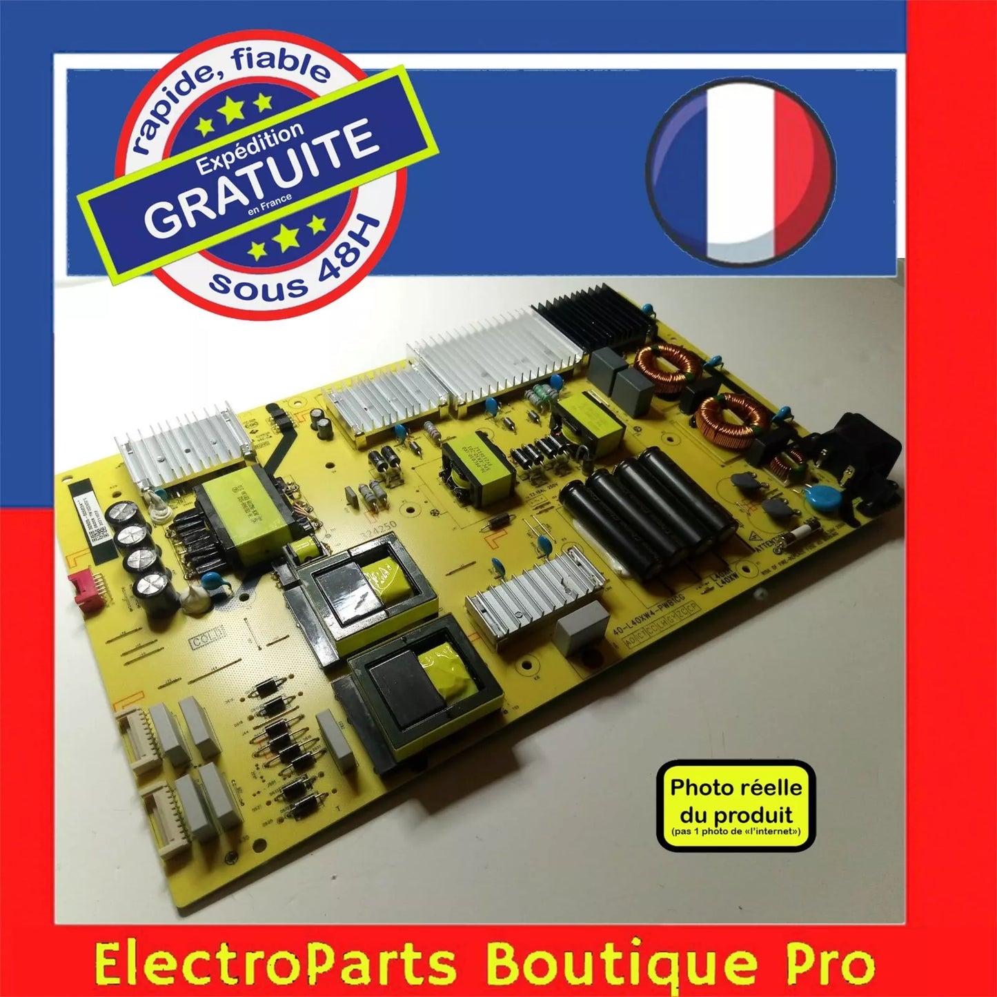 Carte d'alimentation 40-L40XW4-PWB1CG pour télé TCL 75C721 X1