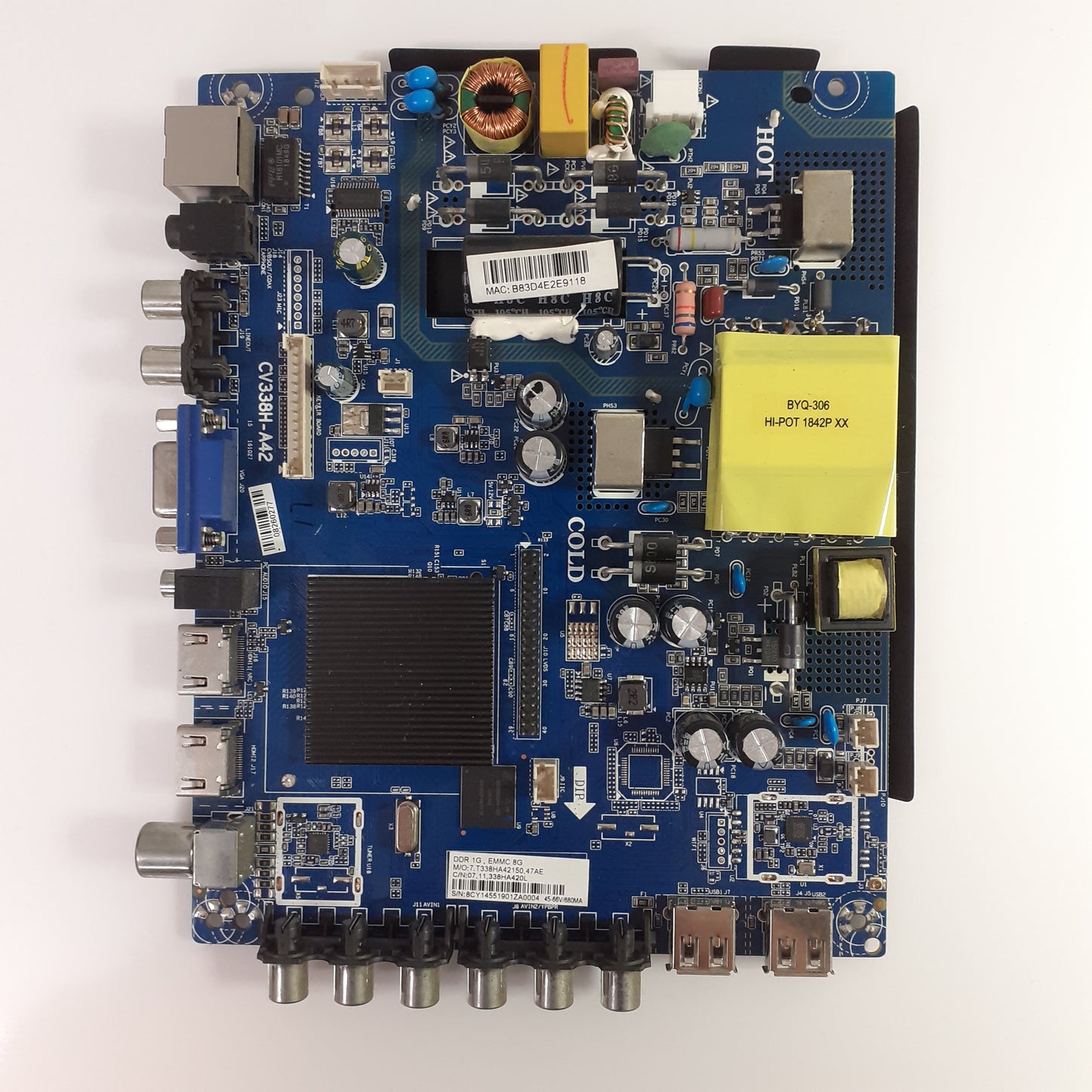 Carte principale combinée 7.T338HA42150.47AE / 07.11.338HA420L CV338H-A42 pour Télé BERKLAYS BTV50YSM