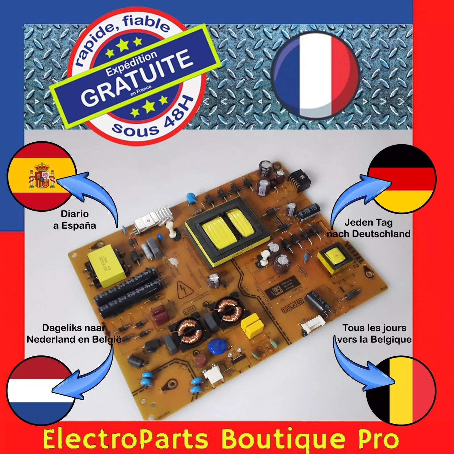 Carte d'alimentation VESTEL 17IPS72 23395729  pour télé HAIER  LEU55V300S