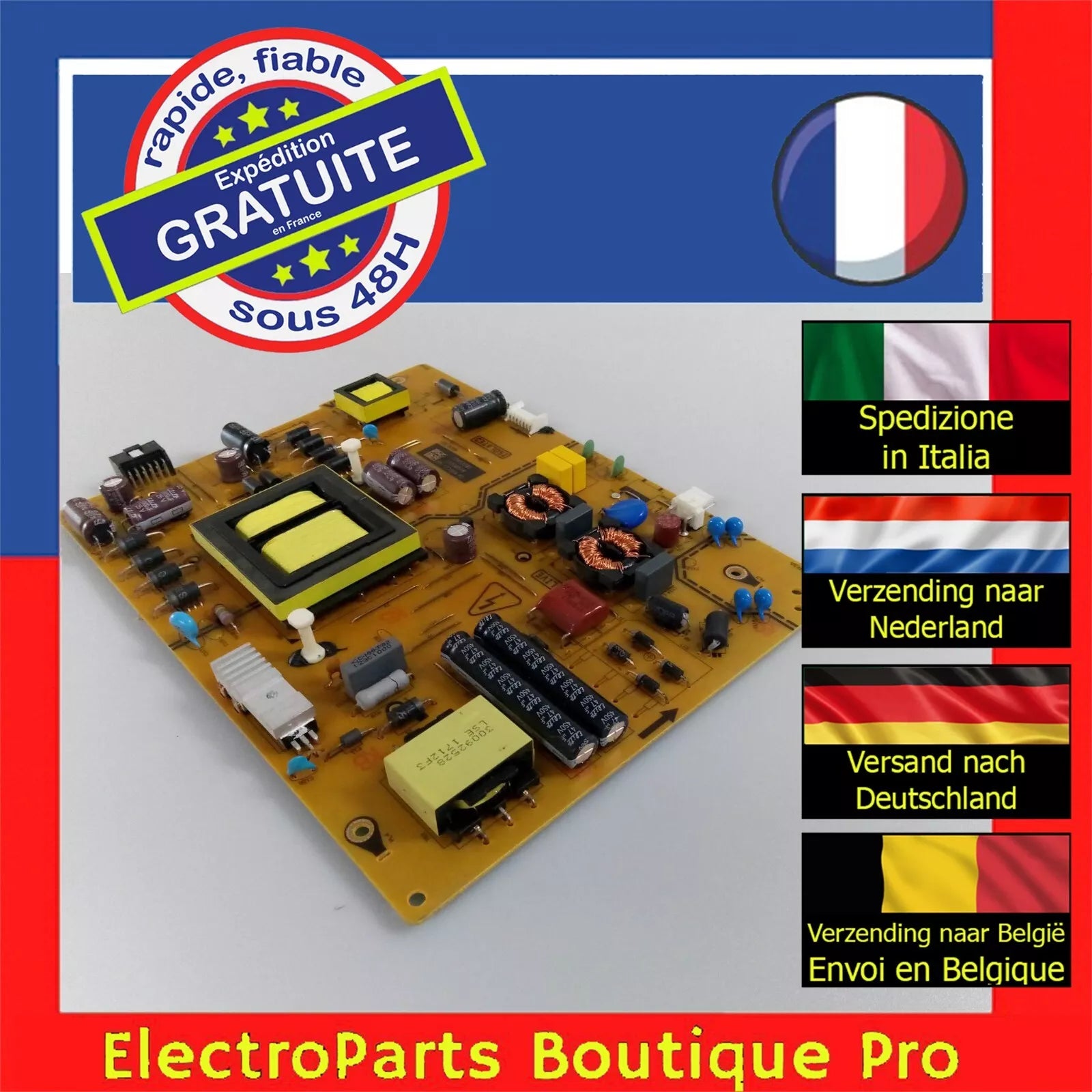 Carte d'alimentation VESTEL 17IPS72 23330818 pour télé TECHWOOD  TK55BC01B