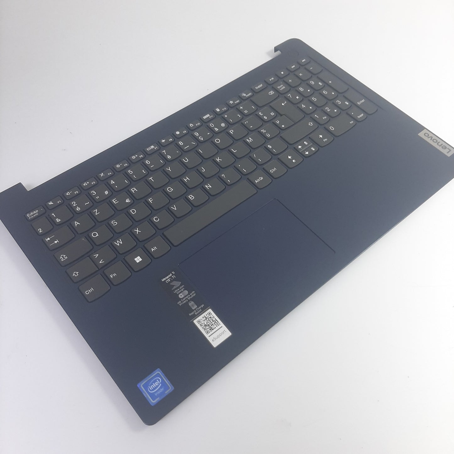 CLAVIER TOP CASE bleu pour PC portable LENOVO 15IGL7