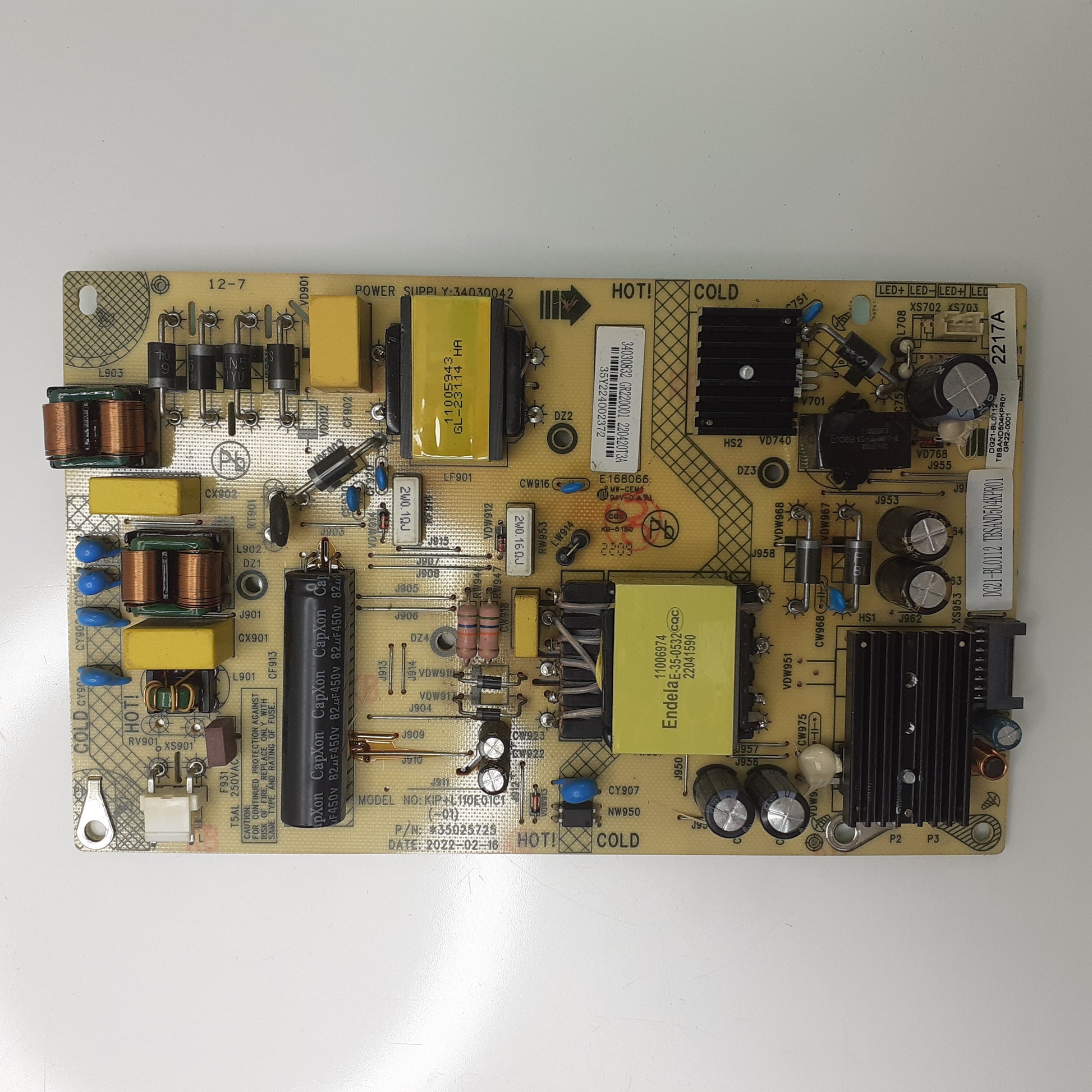 CARTE D'ALIMENTATION 35025725 pour Télé POLAROID TBSAND504KPR01(UDG50QR680ANTS)