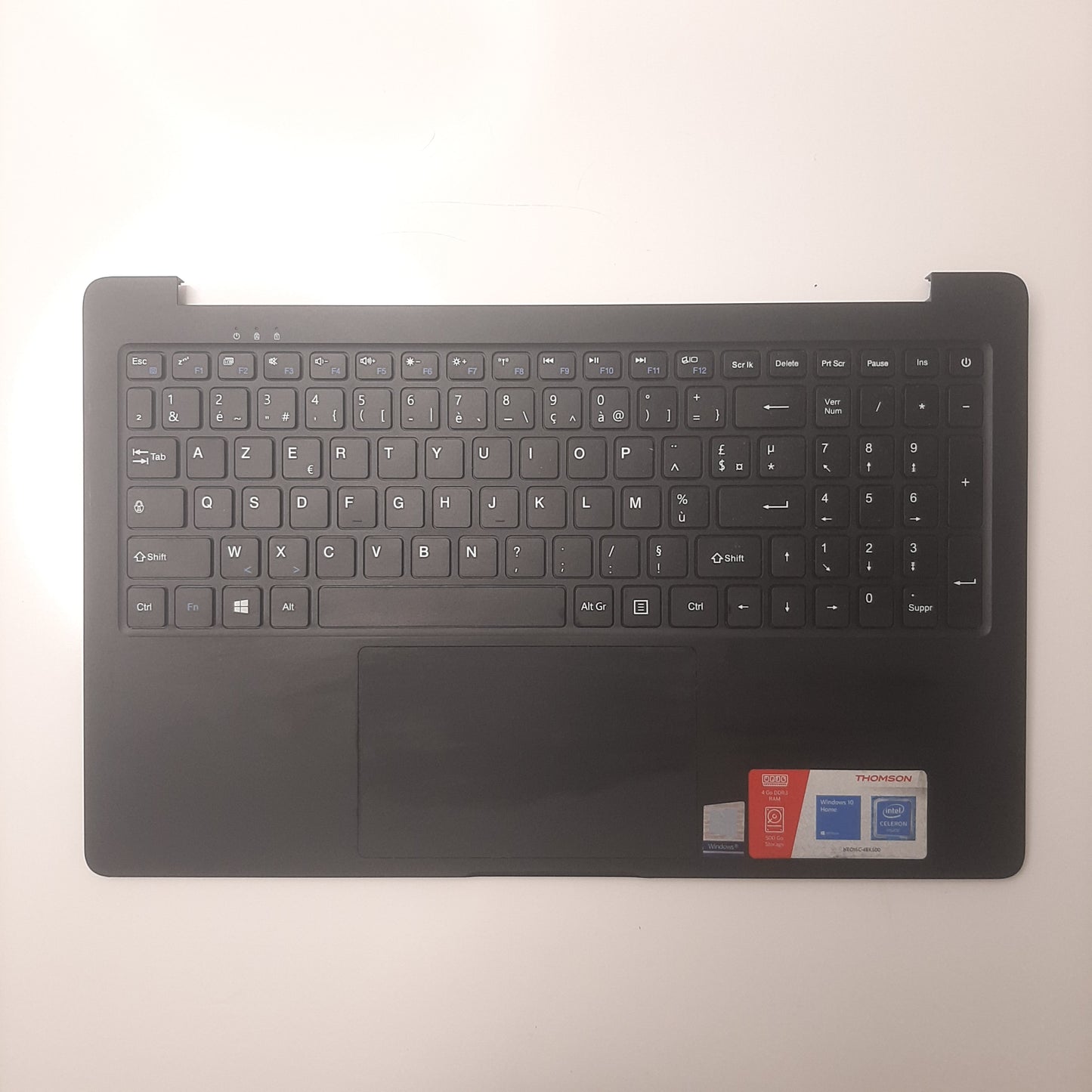 CLAVIER TOP CASE THOMSON PC AZERTY FR Français - noir pour PC portable THOMSON NEO15C-4BK500