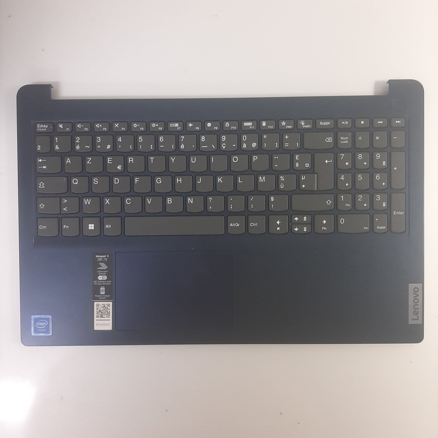 CLAVIER TOP CASE bleu pour PC portable LENOVO 15IGL7