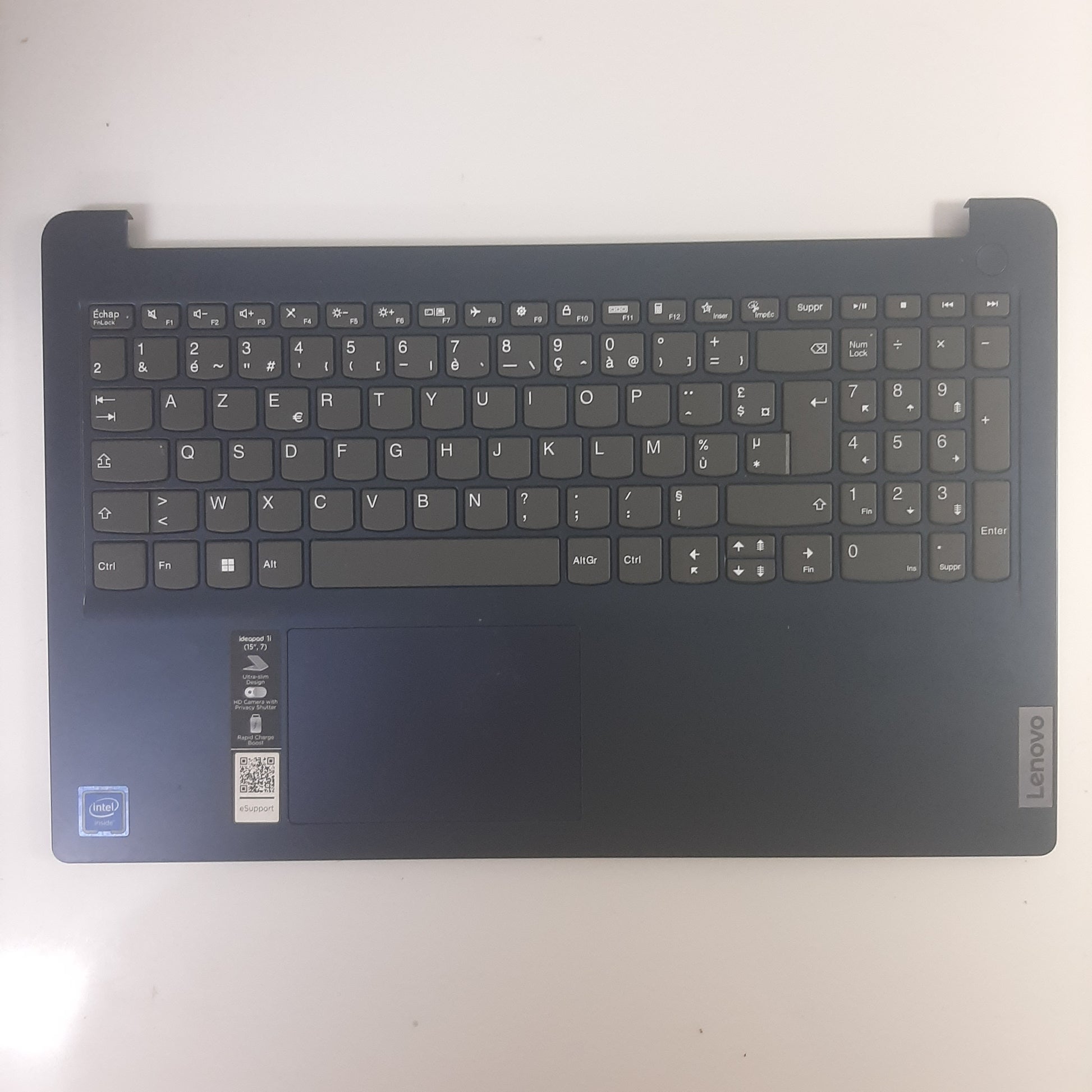 CLAVIER TOP CASE bleu pour PC portable LENOVO 15IGL7