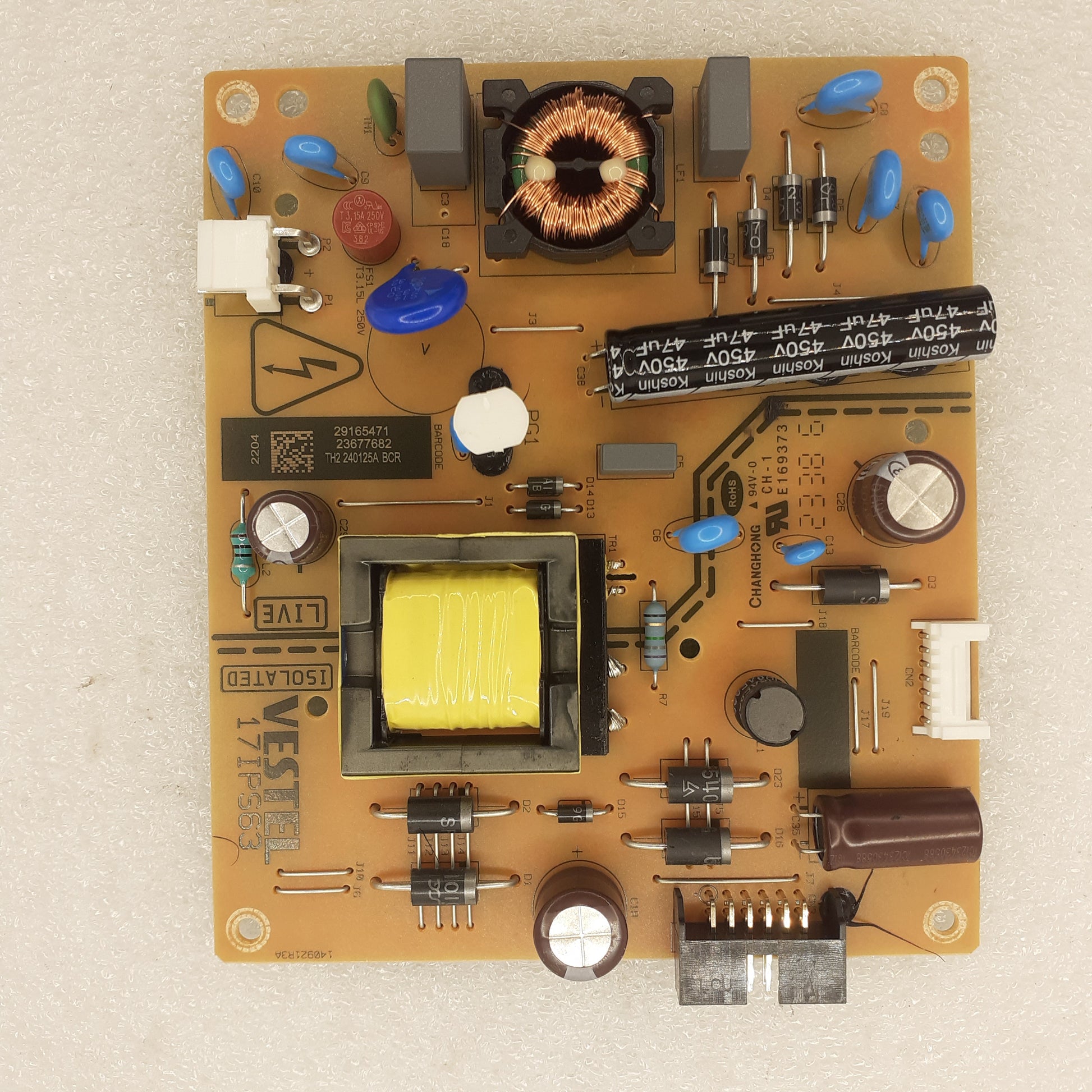 CARTE D'ALIMENTATION VESTEL 23677682 17IPS63 pour Télé TECHWOOD TK32BC05B/2