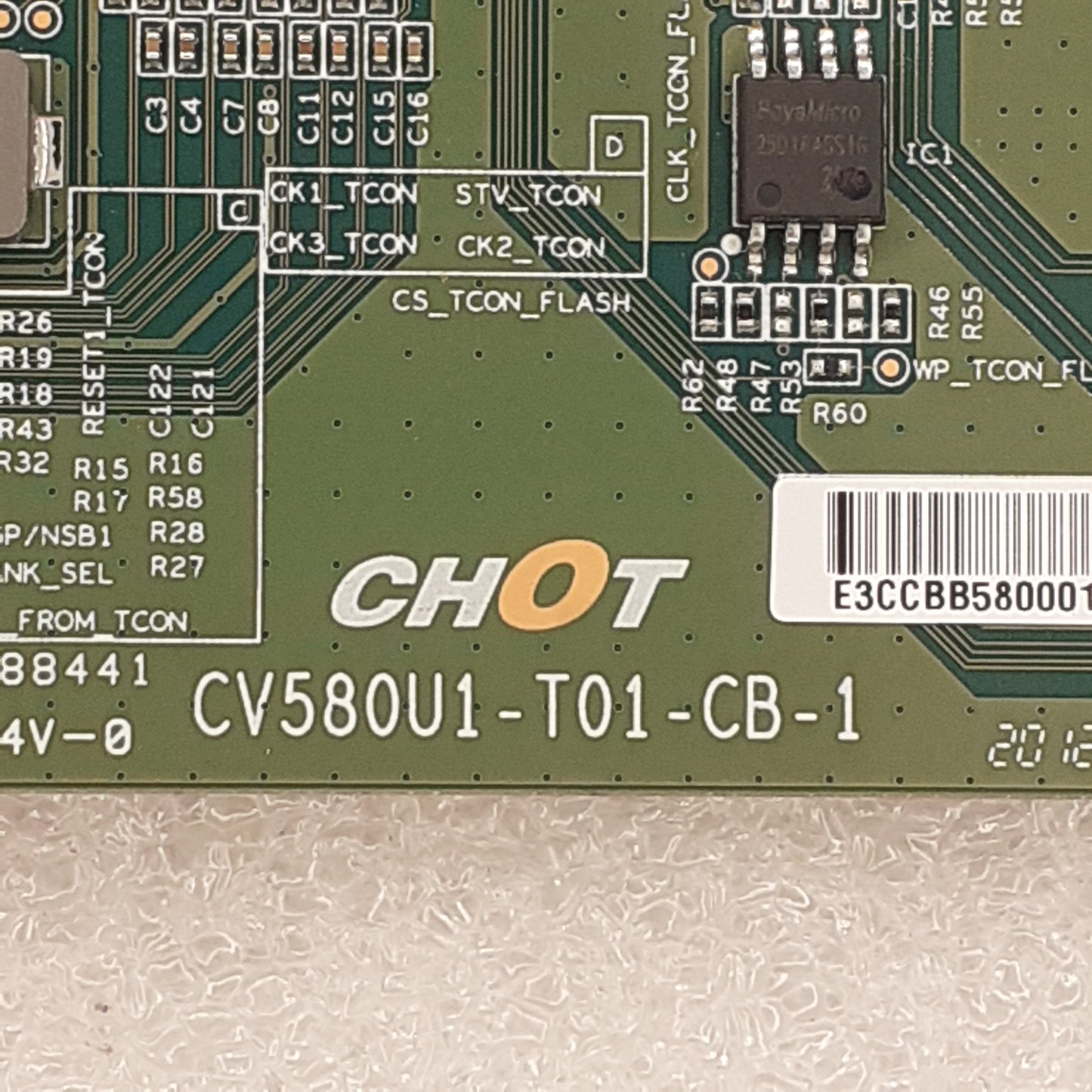 CARTE T-CON CV580U1-T01-CB-1 pour Télé TOSHIBA  58UA6B63DG