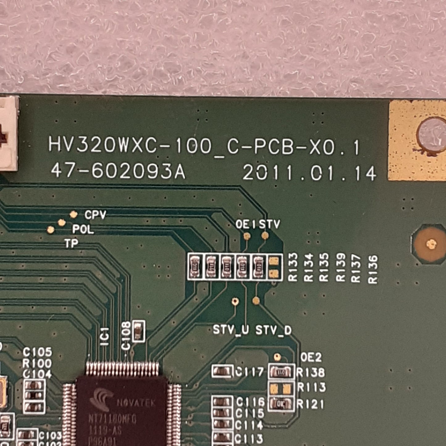 CARTE T-CON HV320WXC-100_C-PCB-X0.1 / 47-602093A pour Télé LISTO 32LCDUSB-654