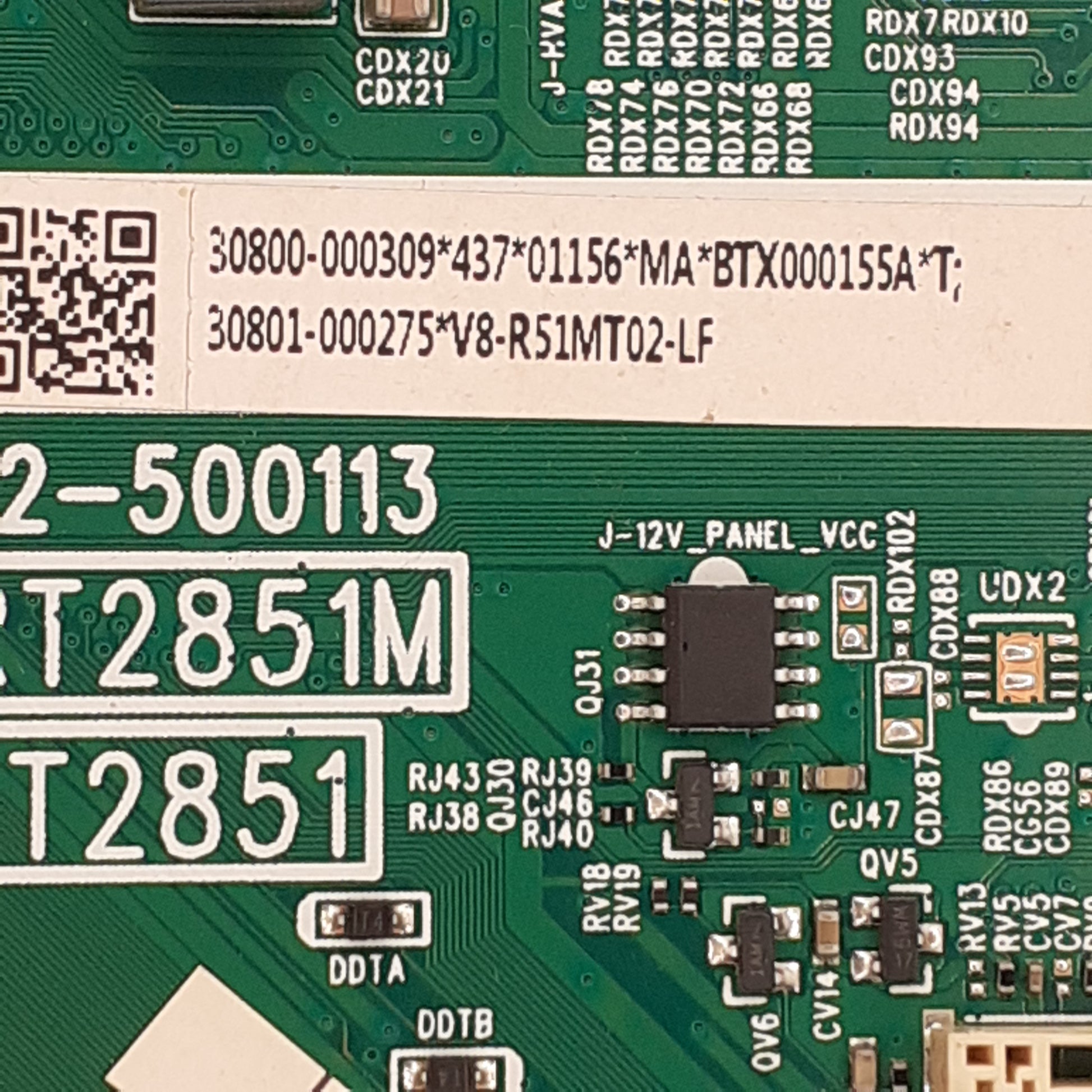 CARTE PRINCIPALE combinée R51MT02-LF / 40-R51MK2-MPC2HG pour Télé TCL 43P725