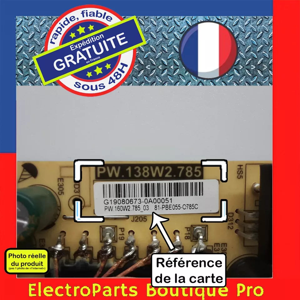 Carte d'alimentation 81-PBE055-C785C  pour télé FPS 55A7000