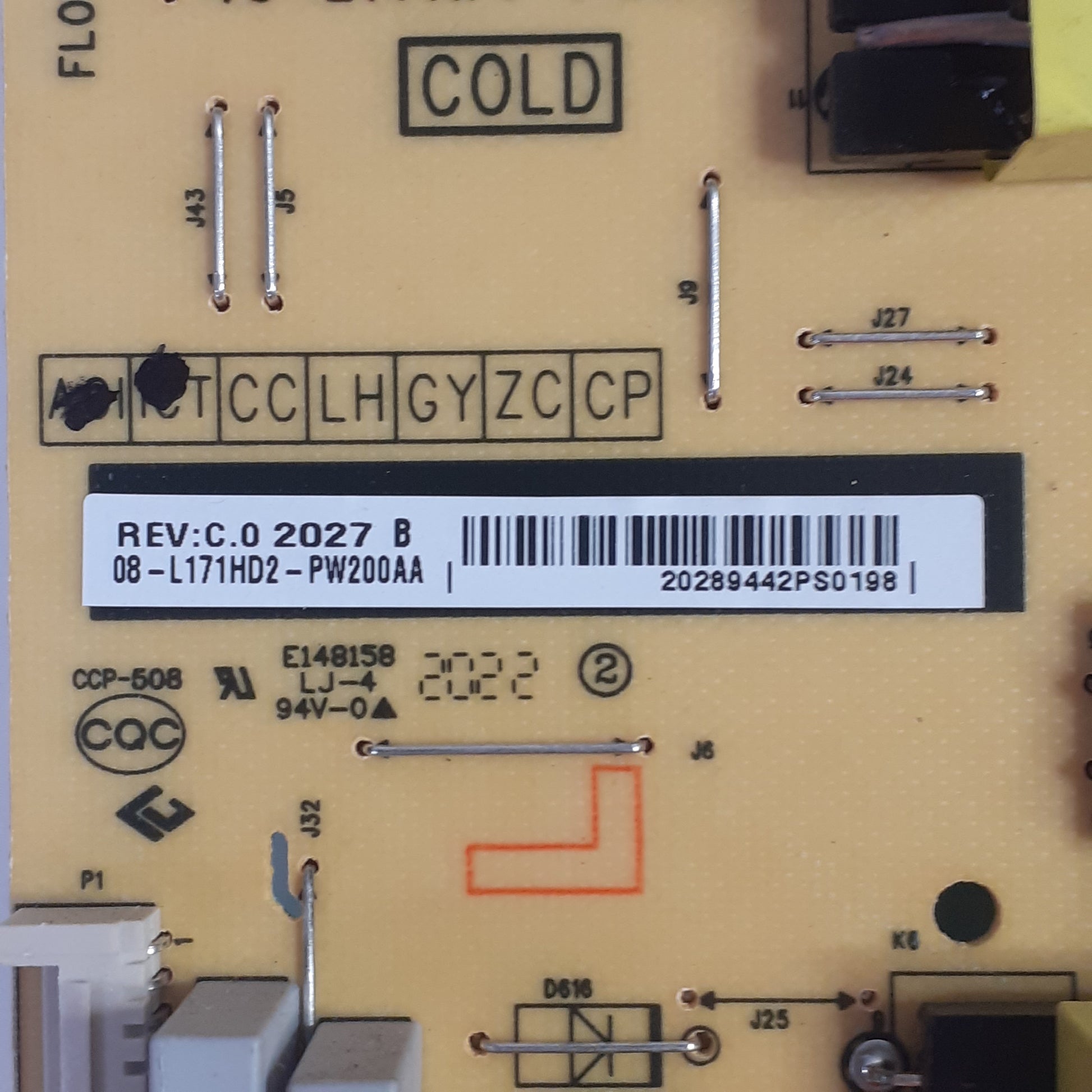 CARTE D'ALIMENTATION 08-L171HD2-PW200AA pour Télé TCL  65EP660