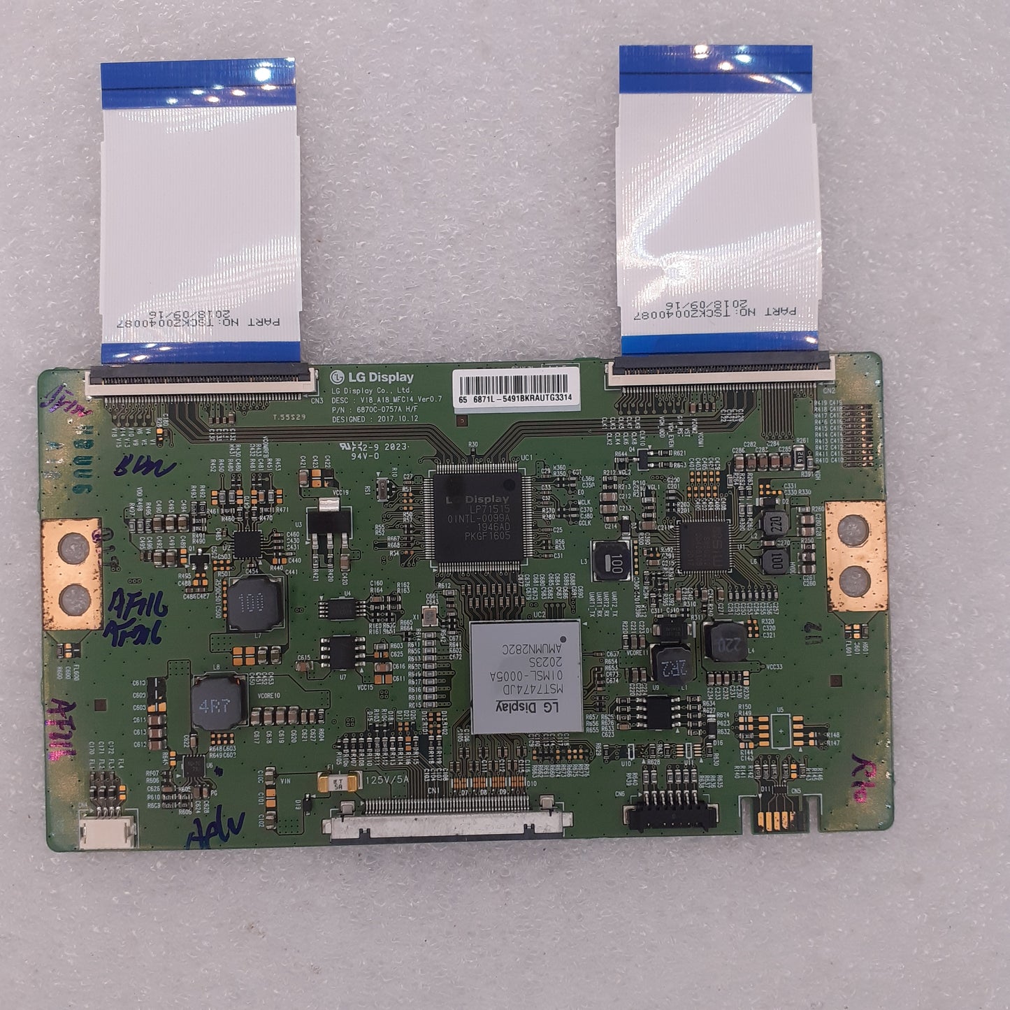 CARTE T-CON LG 6870c-0757A pour Télé PANASONIC TX-55FX613E