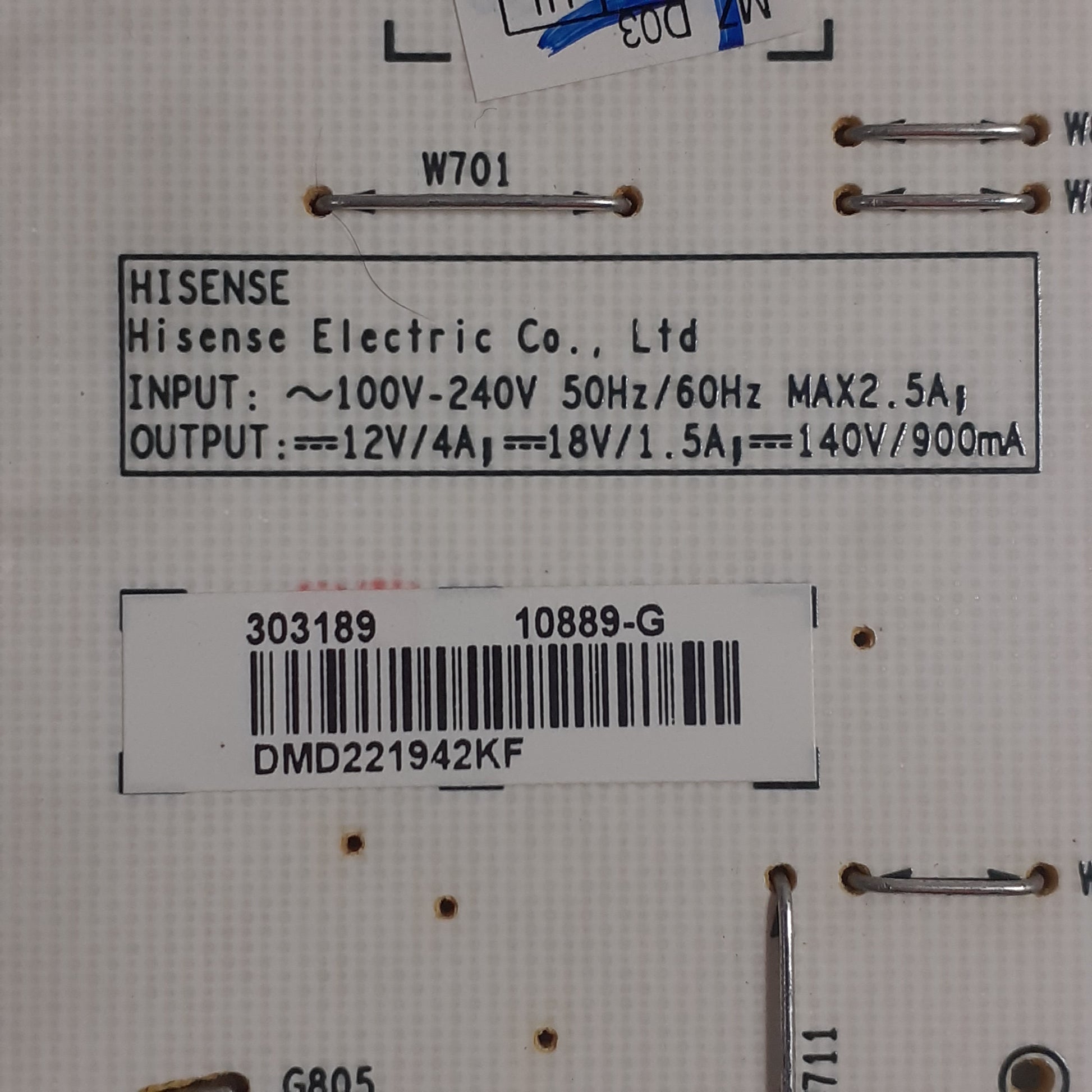 CARTE D'ALIMENTATION RSAG7.820.10889/ROH    10889-G pour Télé HISENSE  58A7GQ