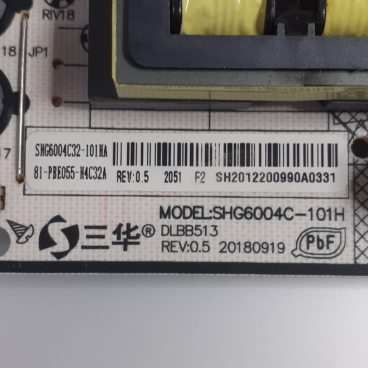 CARTE D'ALIMENTATION 81-PBE55-H4C32A / SHG6004C-101H pour Télé STRONG  SRT 55UC7433