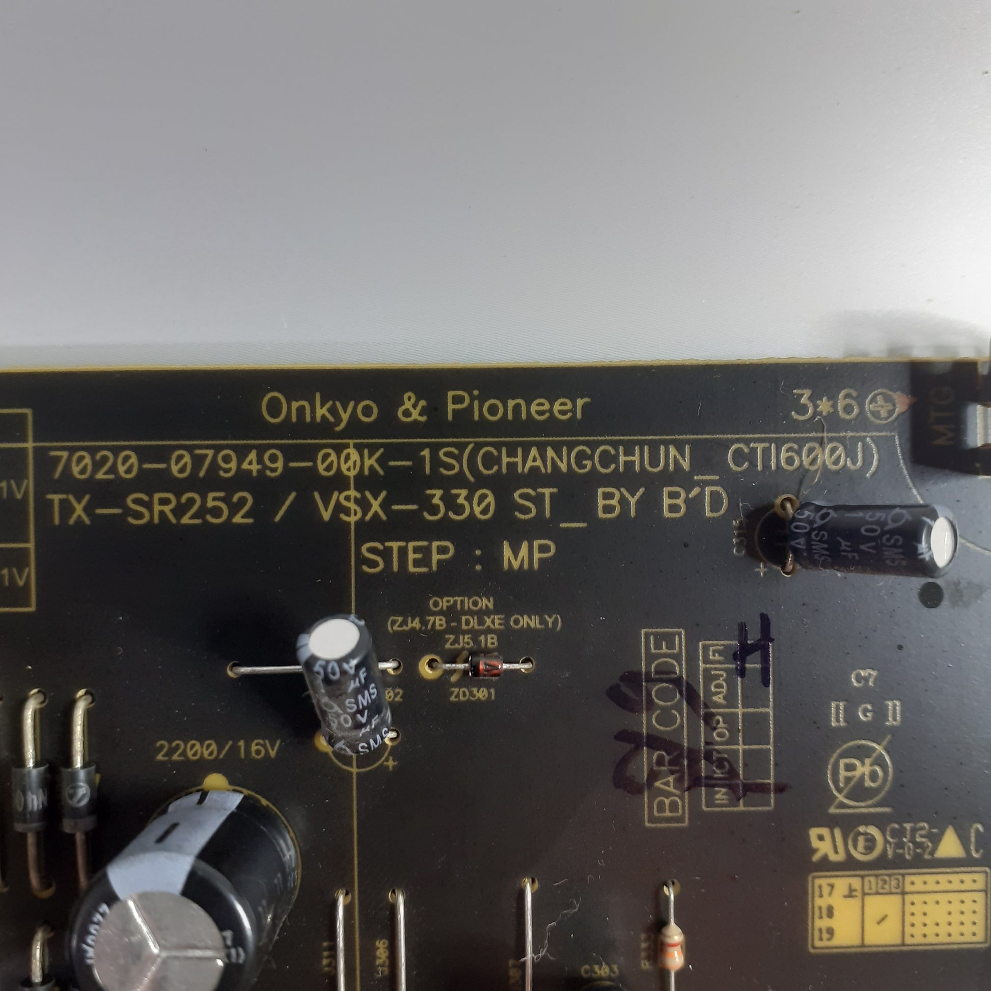 CARTE D'ALIMENTATION TX-SR252 / VSX-330 ST_BY pour ampli ONKYO TX-SR252