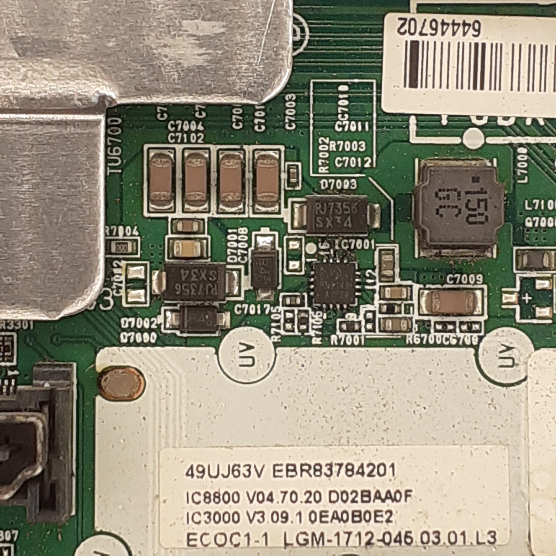 CARTE PRINCIPALE EBR83784201 pour Télé LG 49UJ630V