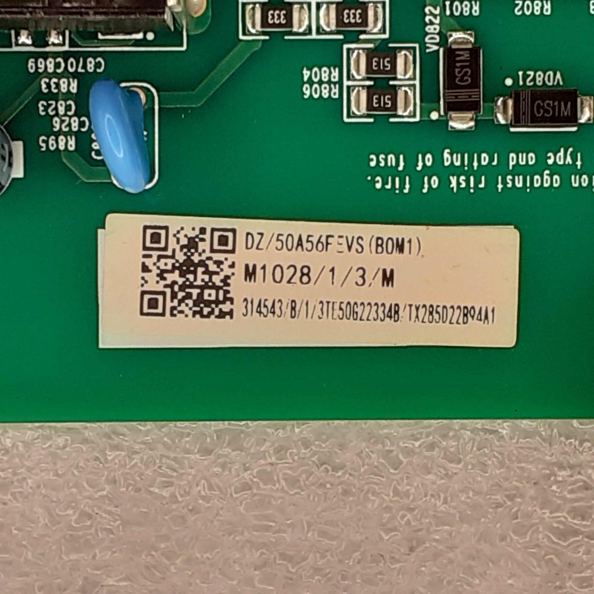 Carte principale combinée DZ/50A56FEVS(B0M1) / RSAG7.820.11742/ROH pour Télé HISENSE  50E7HQ