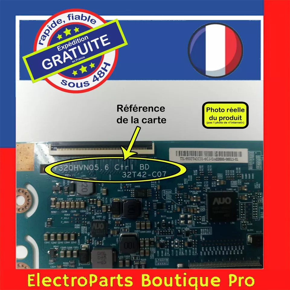 Carte T-CON T320HVN05.6 32T42-C07 pour télé LG 32LH530V