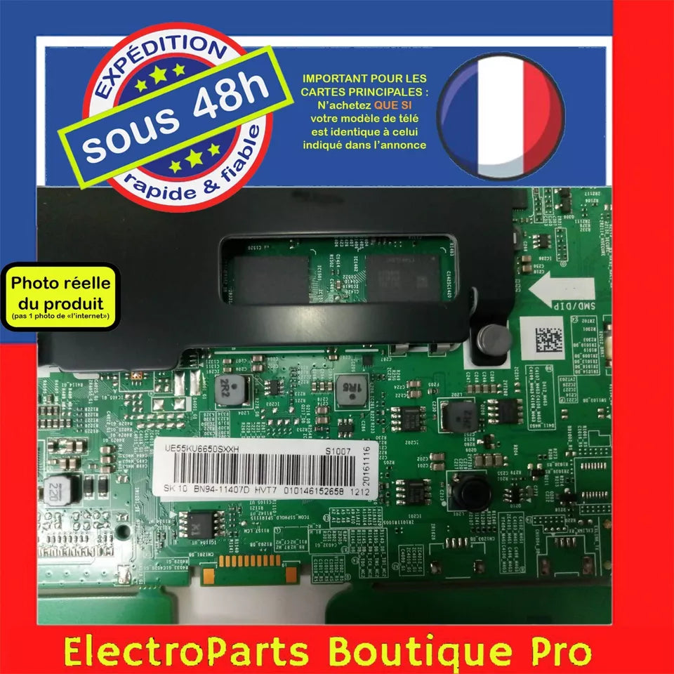 Carte principale BN94-11407D pour télé SAMSUNG UE55KU6670