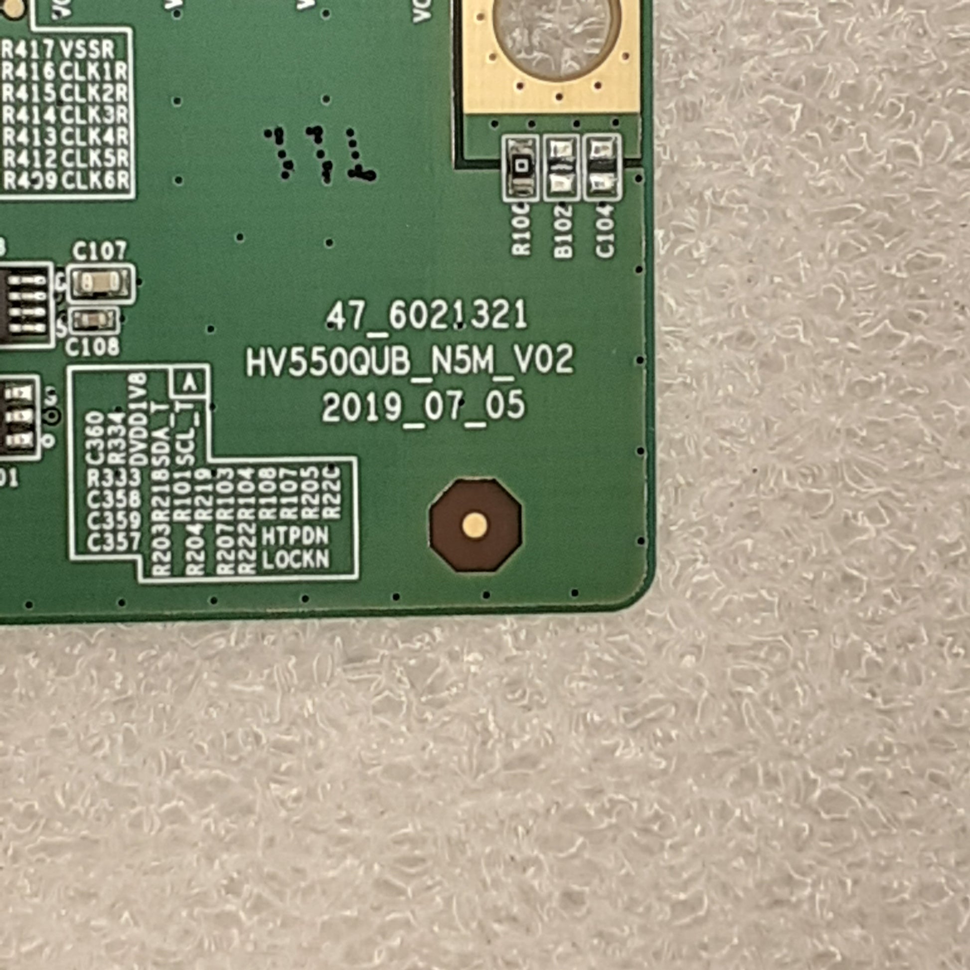 CARTE T-CON HV550QUB_N5M_V02 / H650QUBN9L pour Télé SONY  KD-65X81J