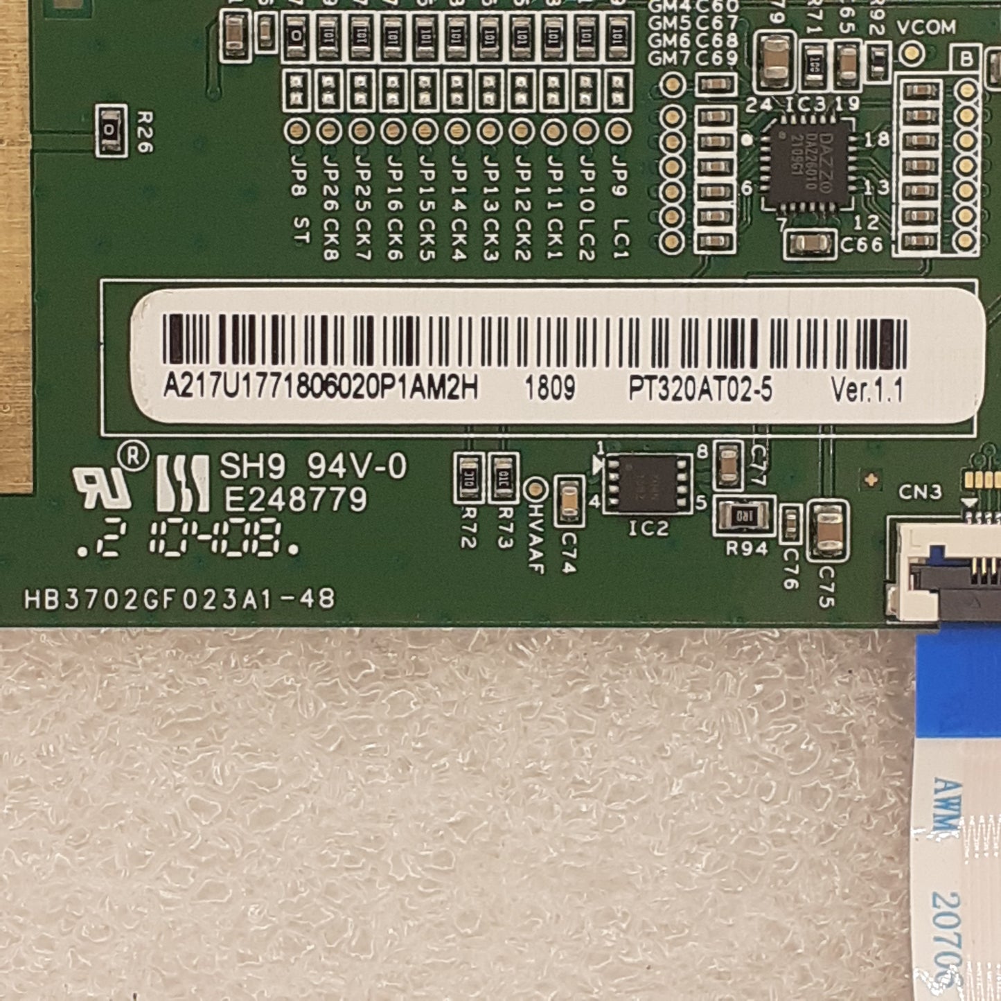 Carte T-CON PT320AT02-5-XR-1 pour Télé HISENSE  32A5600F