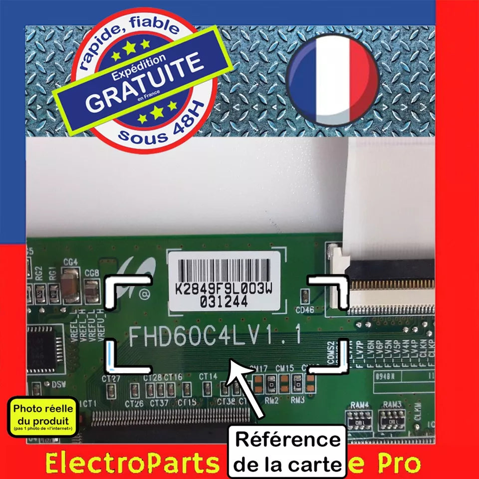 Carte T-CON FHD60C4LV1.1 pour télé SAMSUNG LE40B530P7W