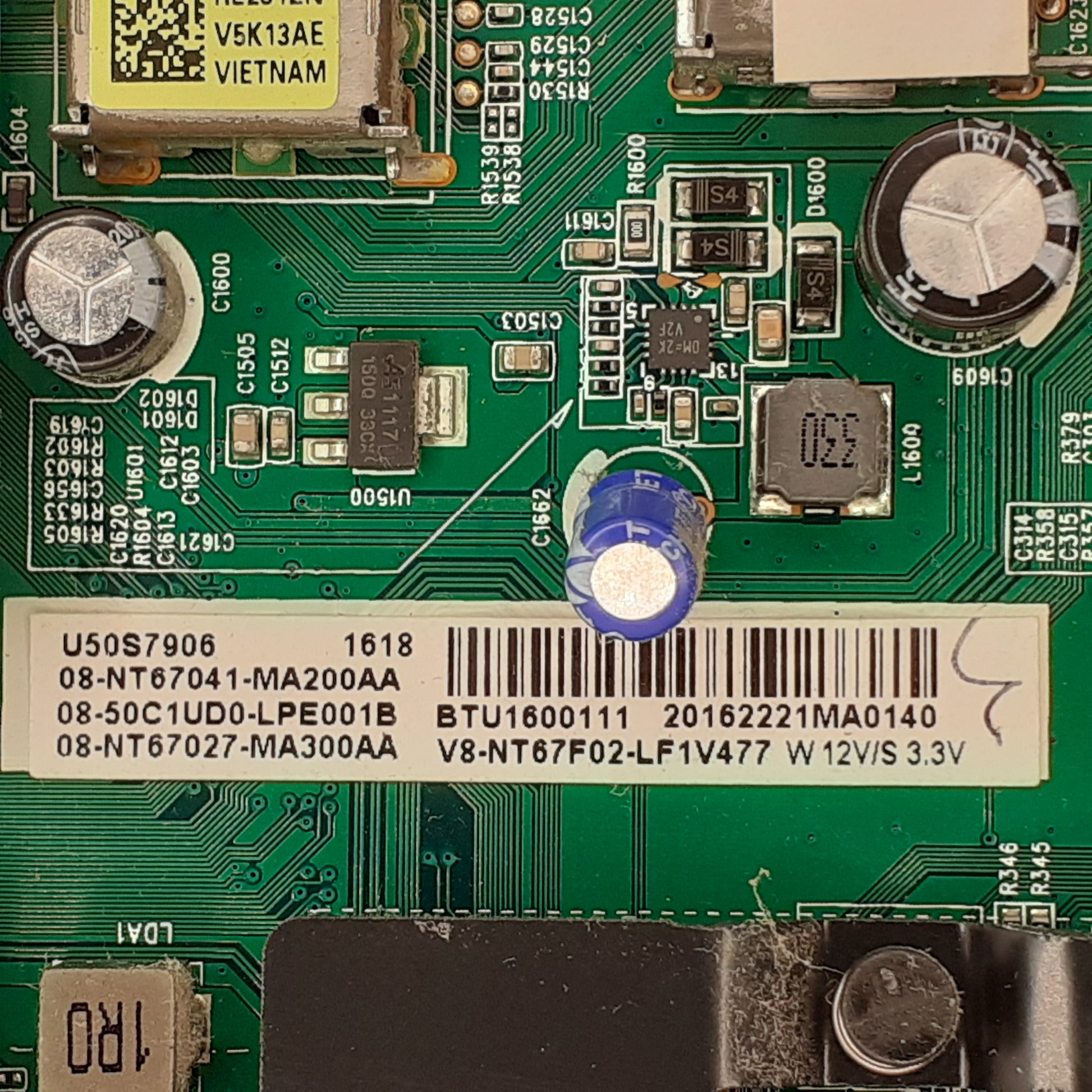 CARTE PRINCIPALE 08-NT67041-MA200AA pour Télé TCL U50S7906